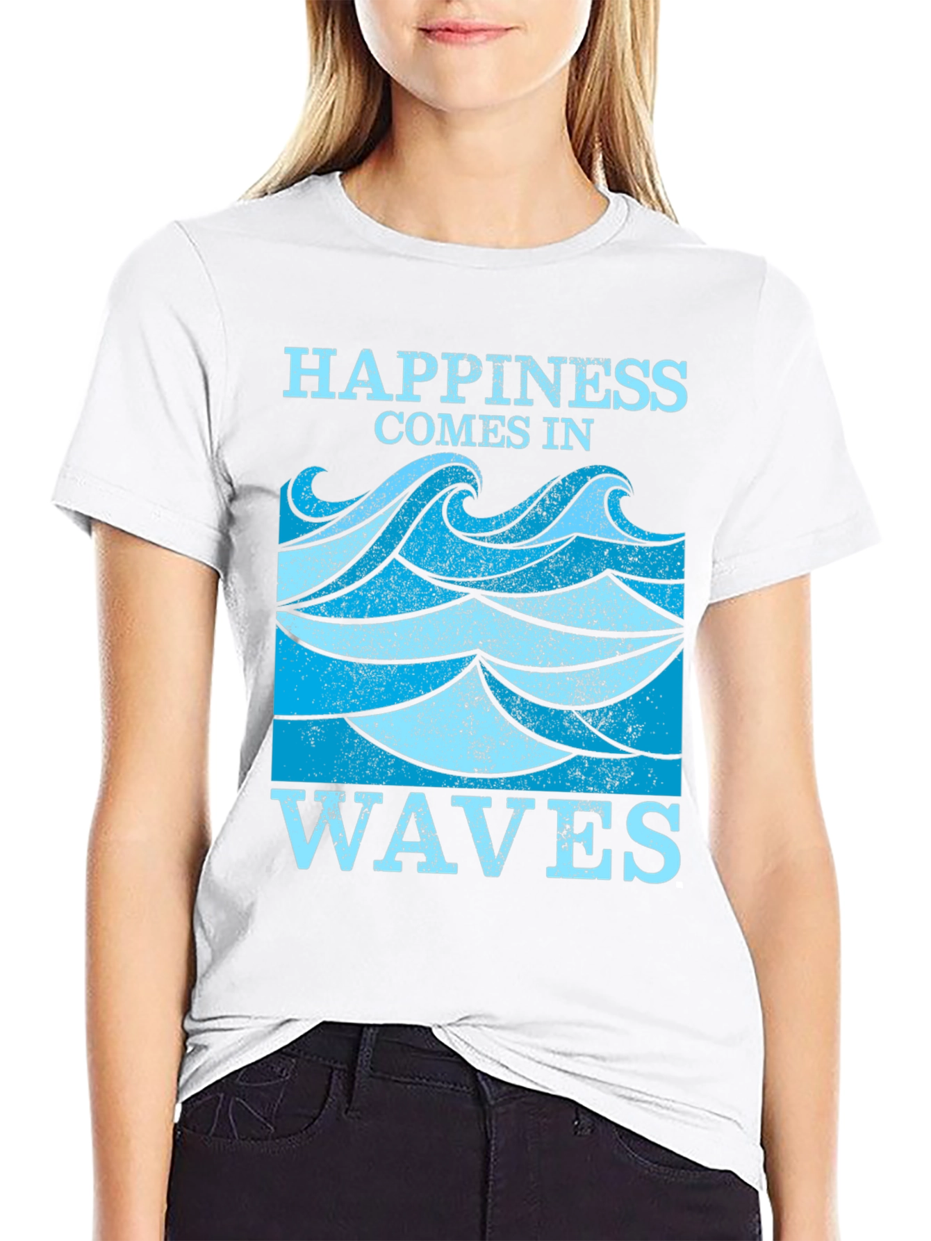 Happiness Comes in Waves Graphic Tee