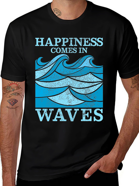 Happiness Comes in Waves Graphic Tee