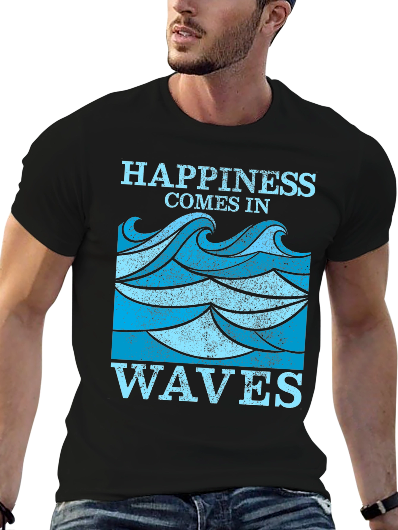 Happiness Comes in Waves Graphic Tee