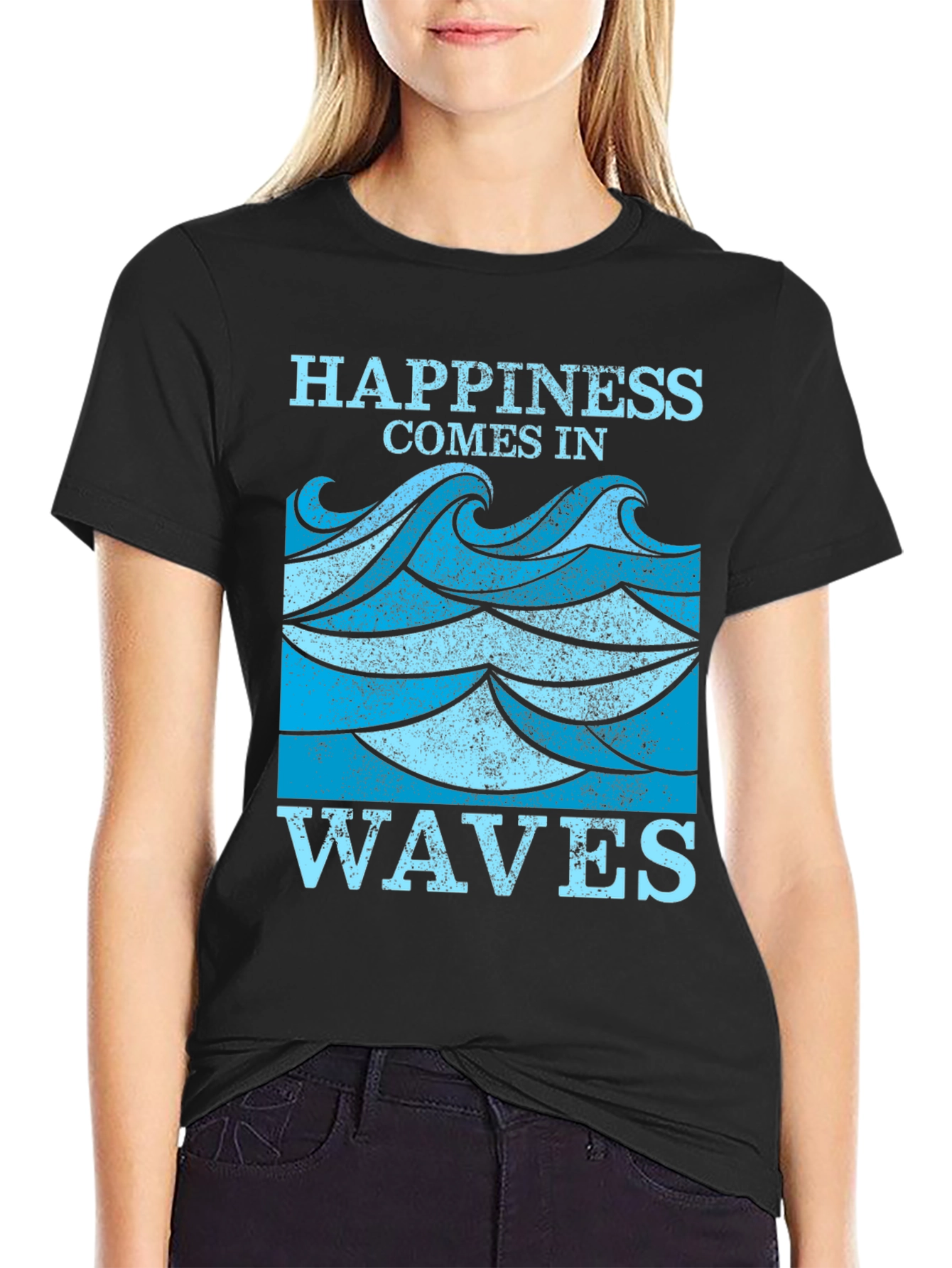 Happiness Comes in Waves Graphic Tee