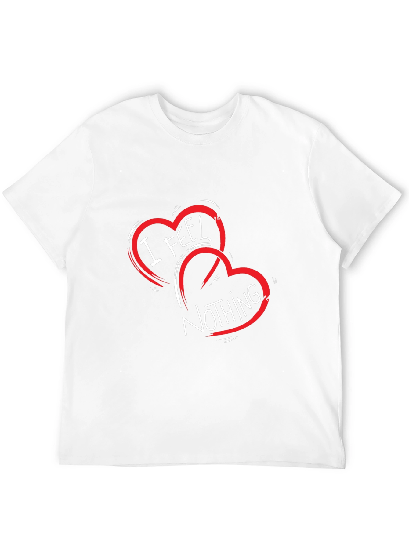 I Feel Nothing Graphic Tee - Black Cotton Blend