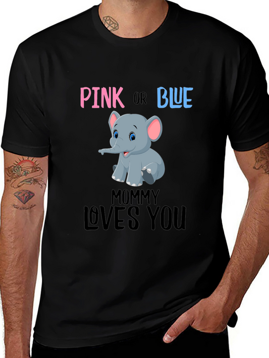 Pink or Blue Elephant Gender Reveal T-Shirt