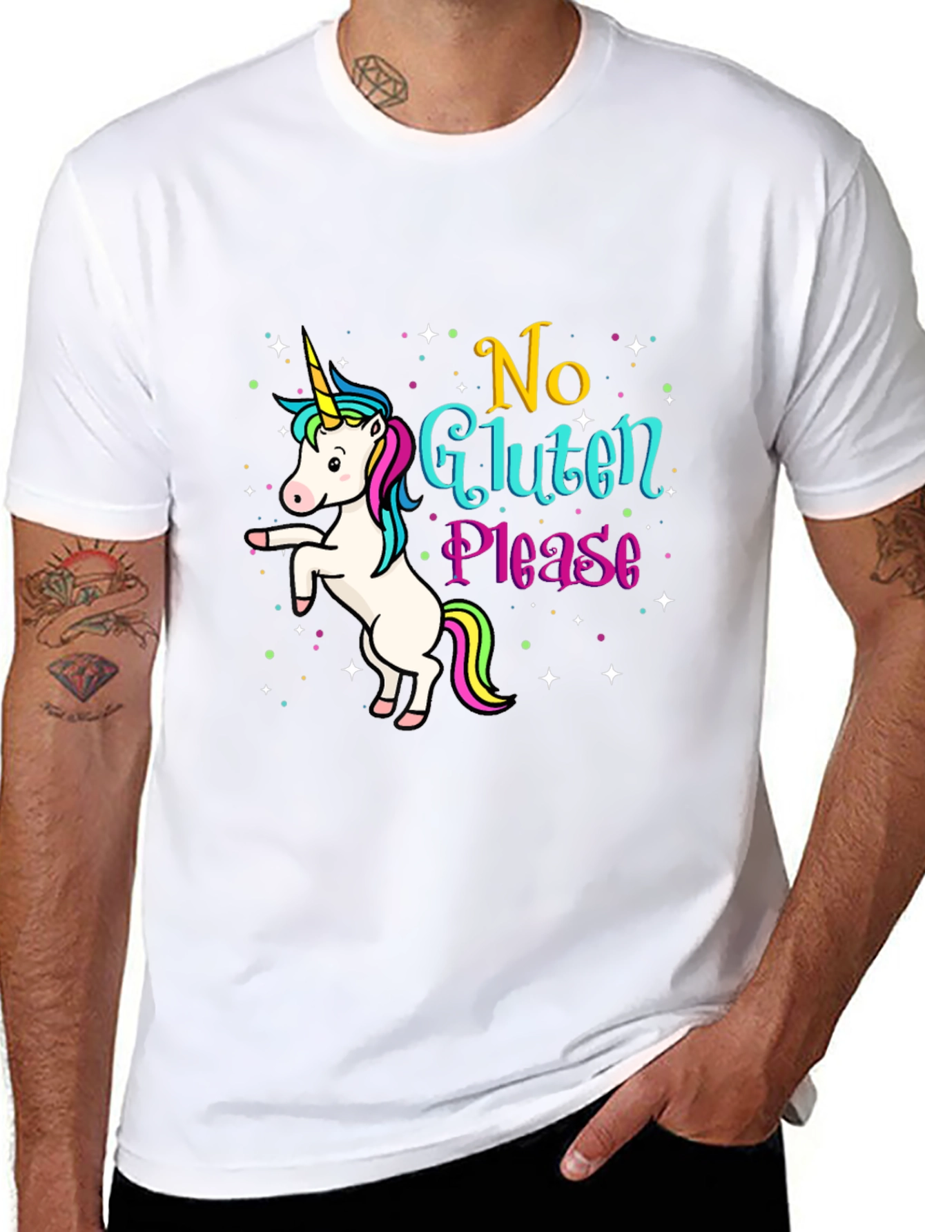 Unicorn No Gluten Please Graphic Tee