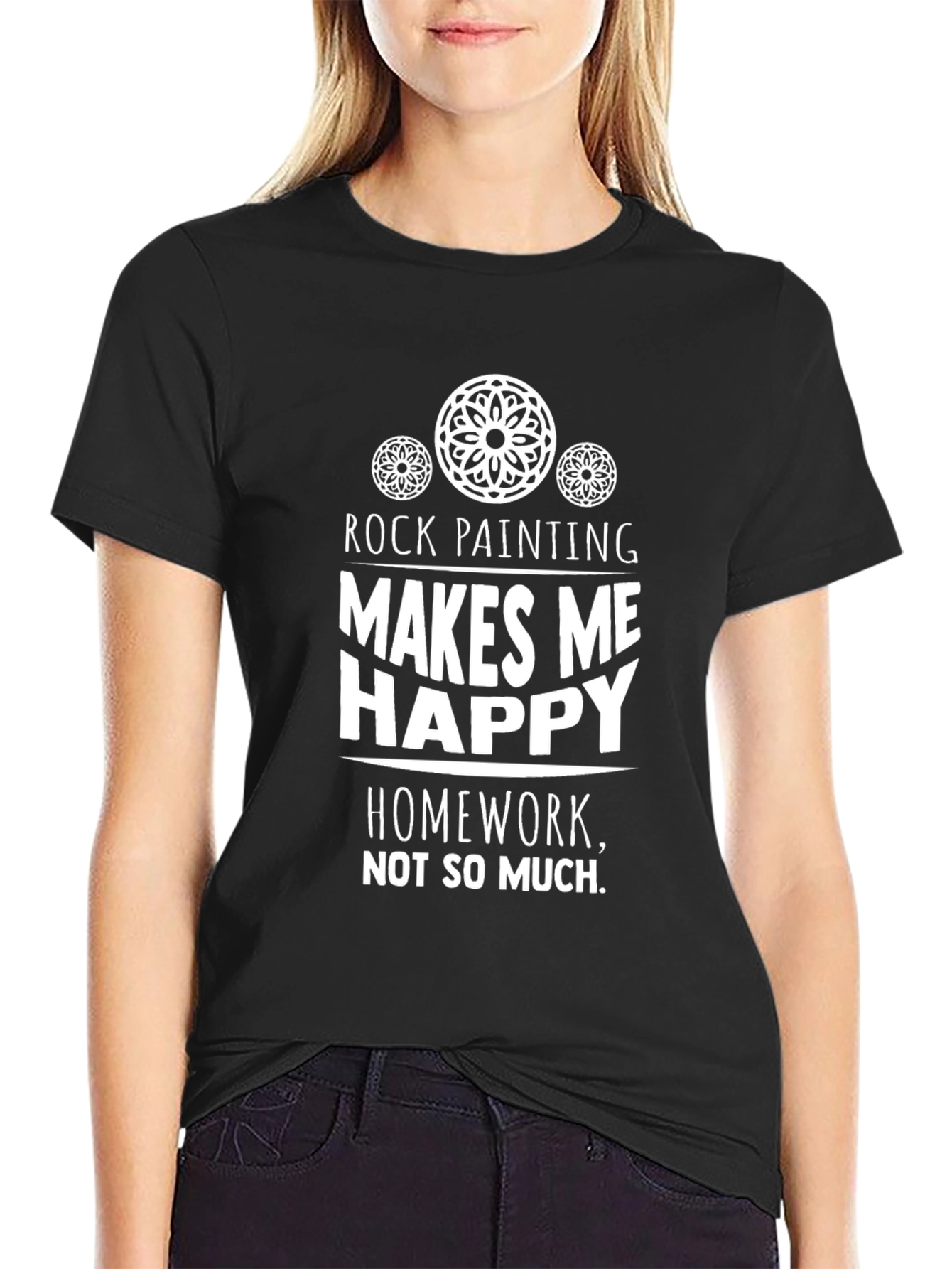 Rock Painting Makes Me Happy Graphic T-Shirt