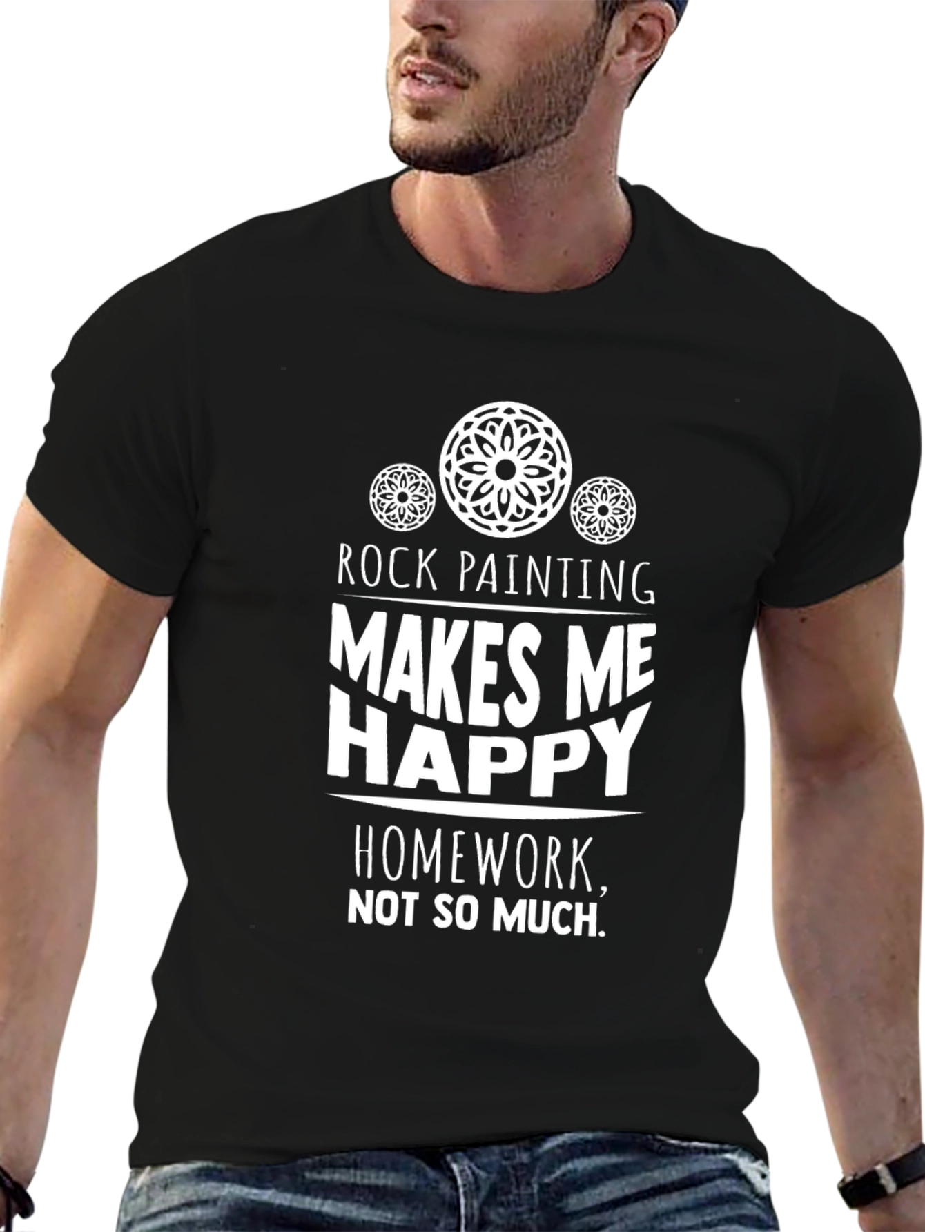 Rock Painting Makes Me Happy Graphic T-Shirt