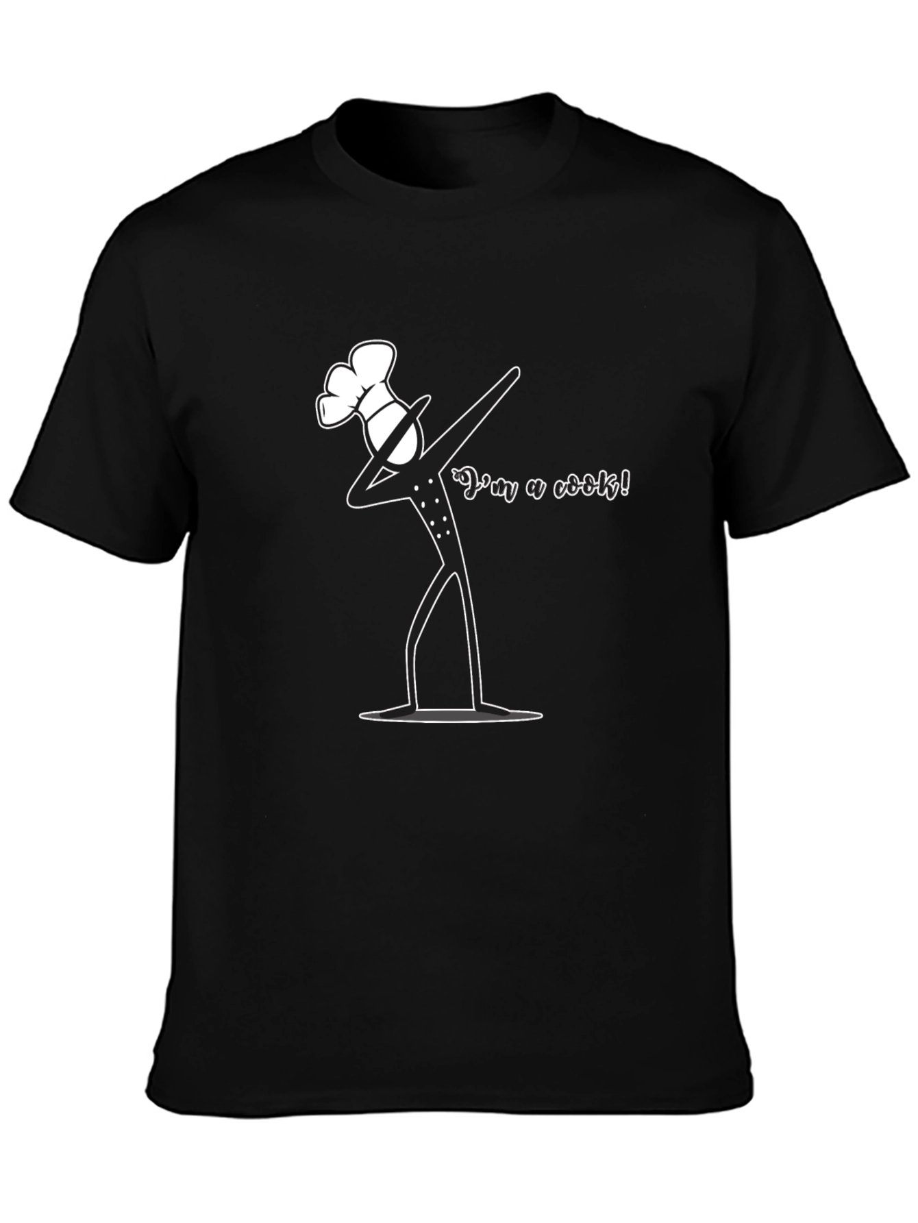 Dabbing Chef Graphic T-Shirt - Black Cotton Tee