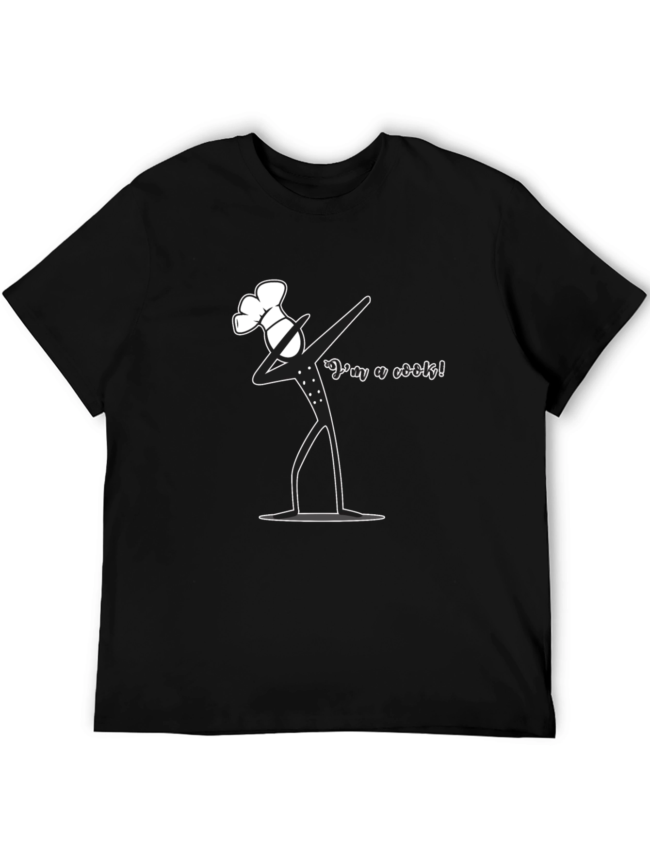 Dabbing Chef Graphic T-Shirt - Black Cotton Tee