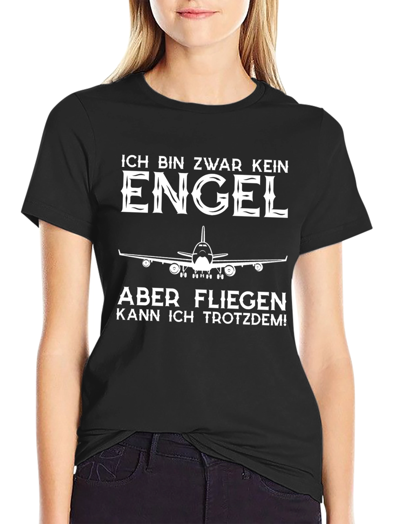 Ich Bin Zwar Kein Engel Pilot T-Shirt