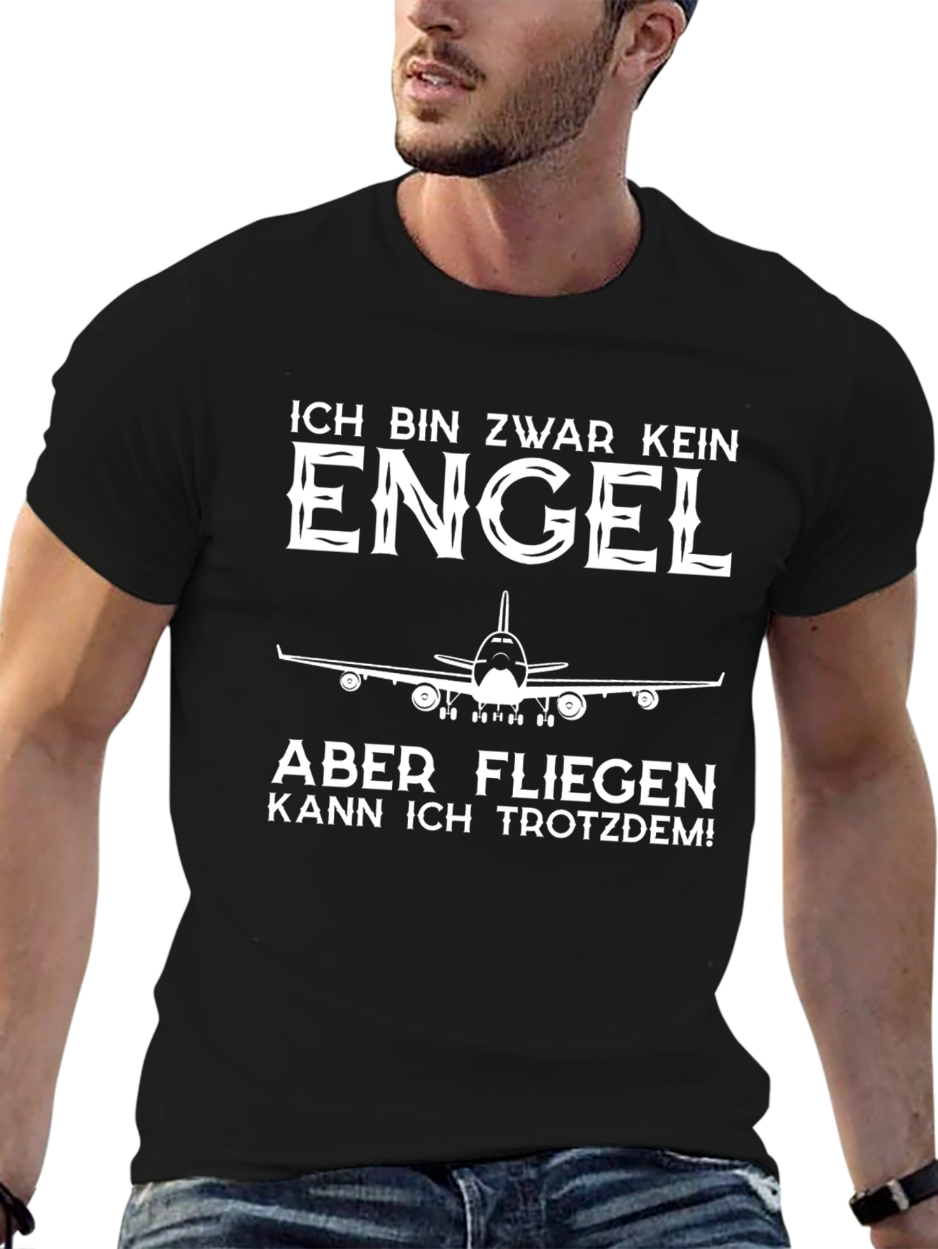Ich Bin Zwar Kein Engel Pilot T-Shirt