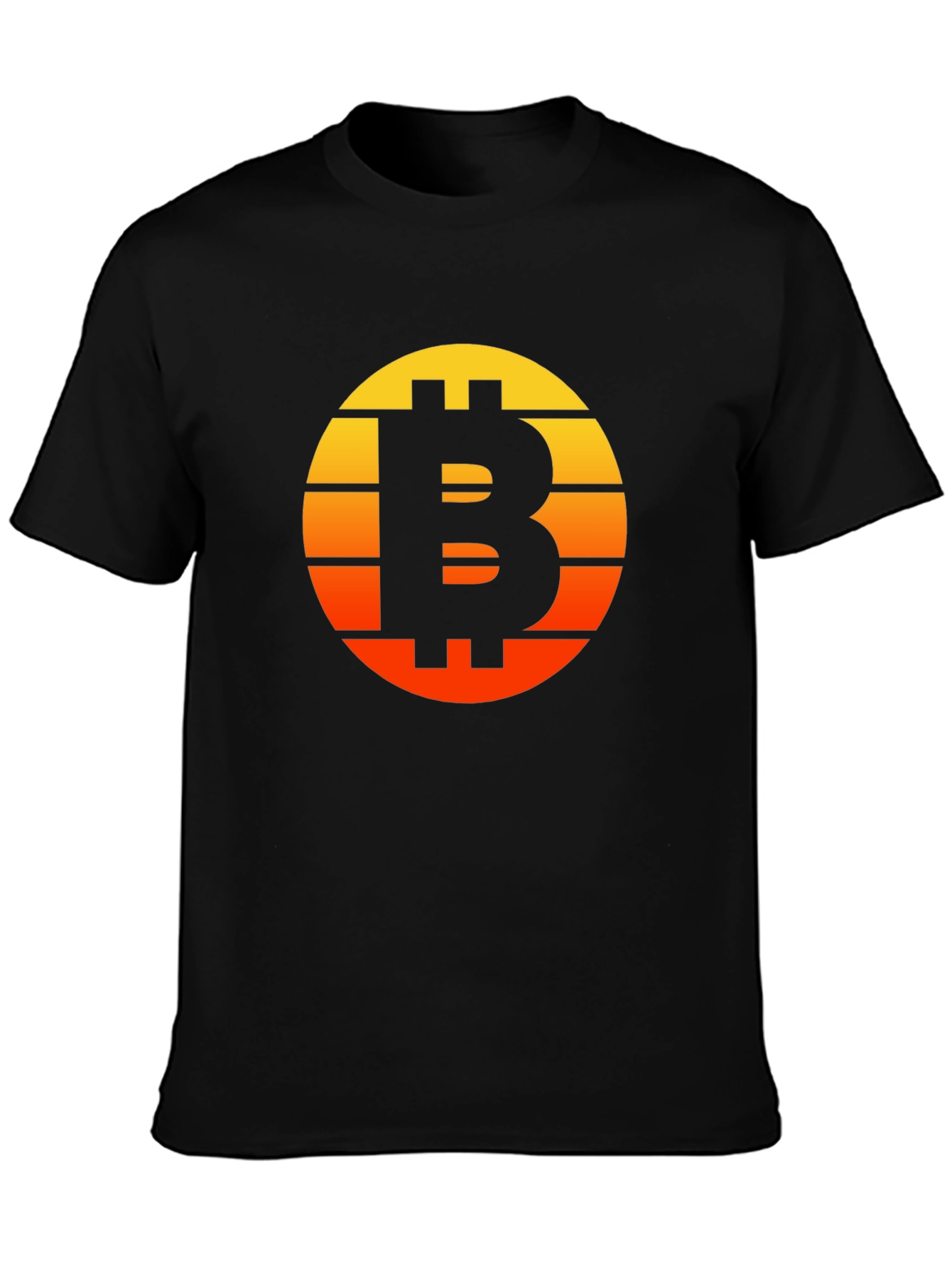 Bitcoin Sunset Graphic Tee - Crypto Enthusiast T-Shirt