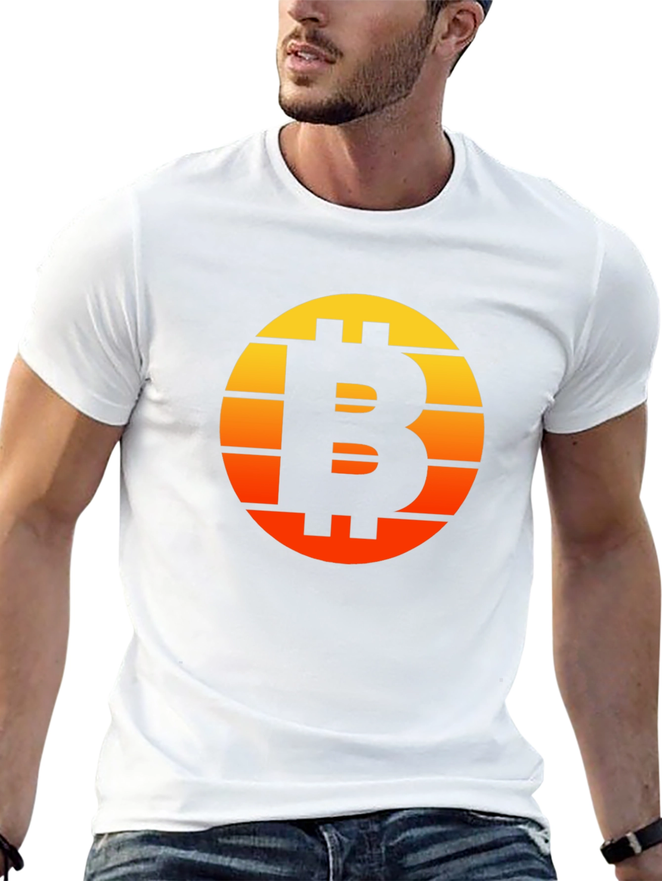 Bitcoin Sunset Graphic Tee - Crypto Enthusiast T-Shirt