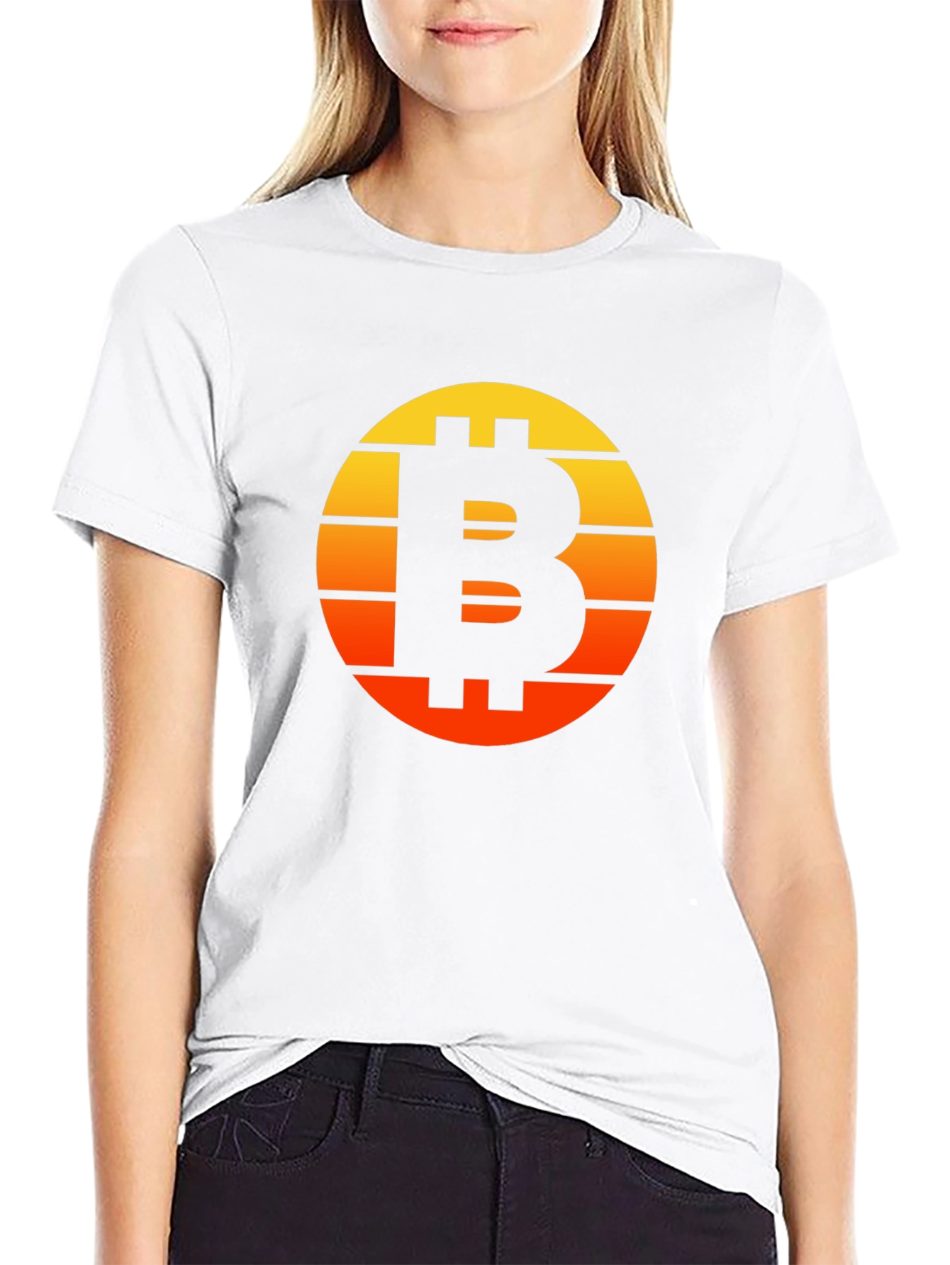 Bitcoin Sunset Graphic Tee - Crypto Enthusiast T-Shirt