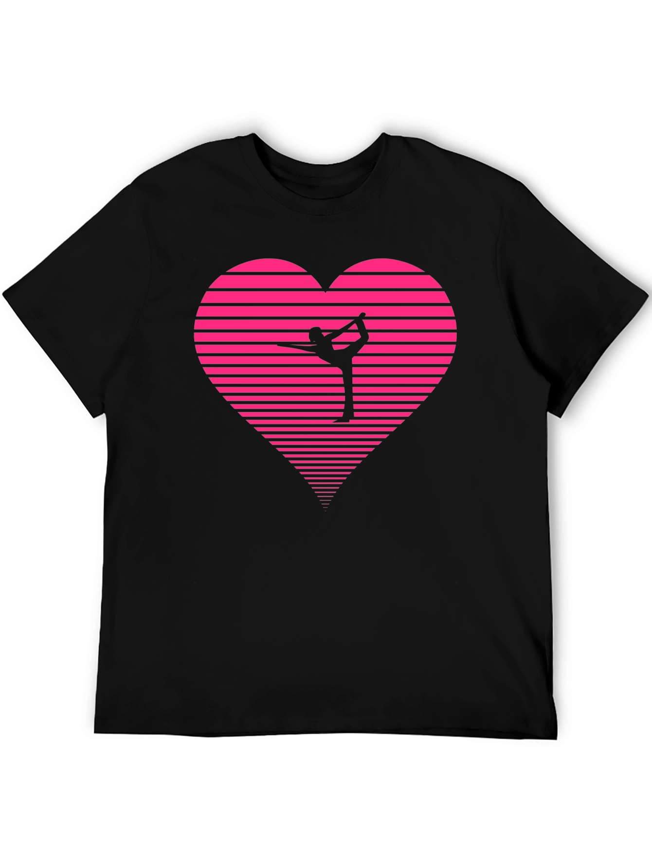 Gymnast Heart Graphic Tee - Black