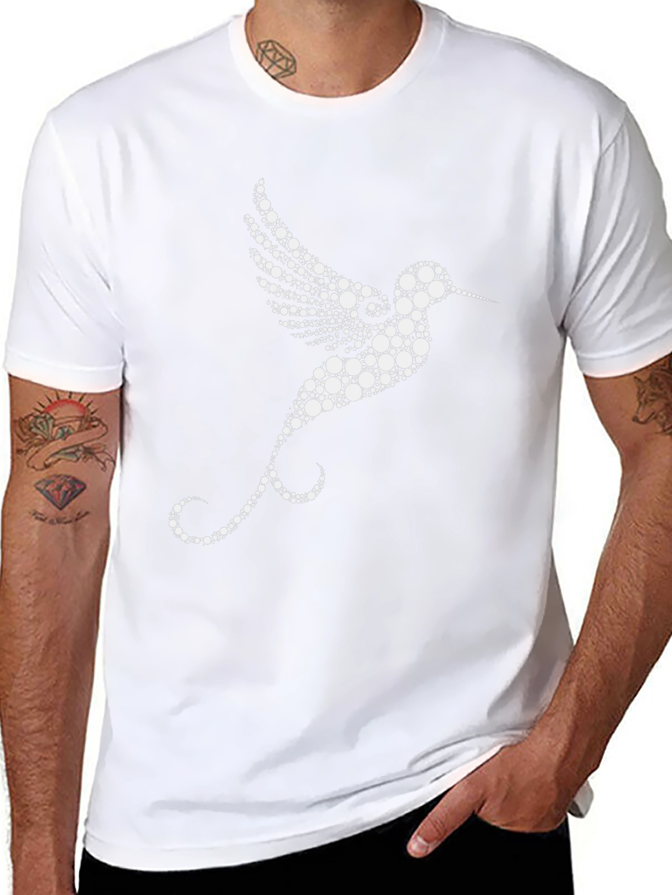 Hummingbird Circle Design T-Shirt