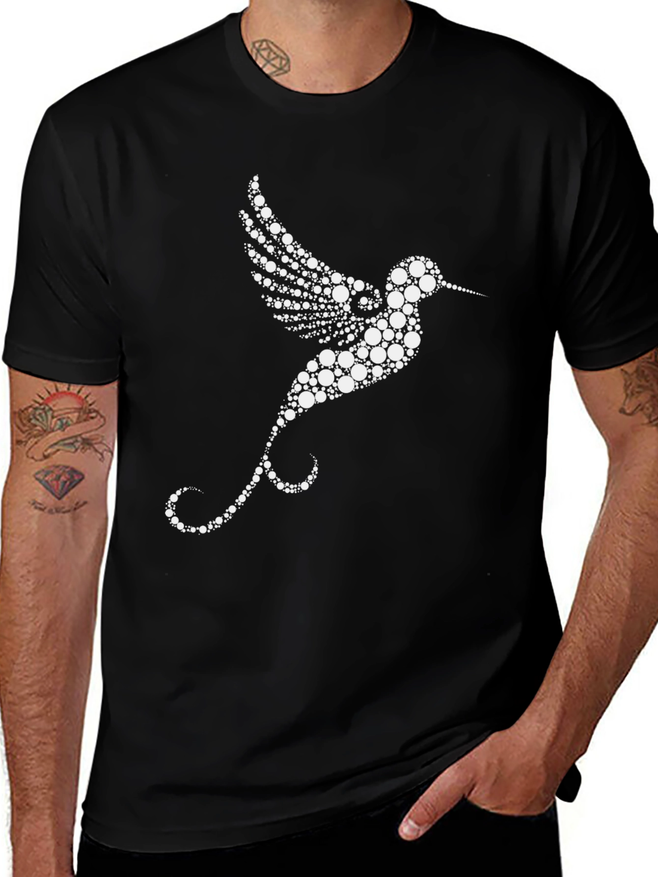 Hummingbird Circle Design T-Shirt