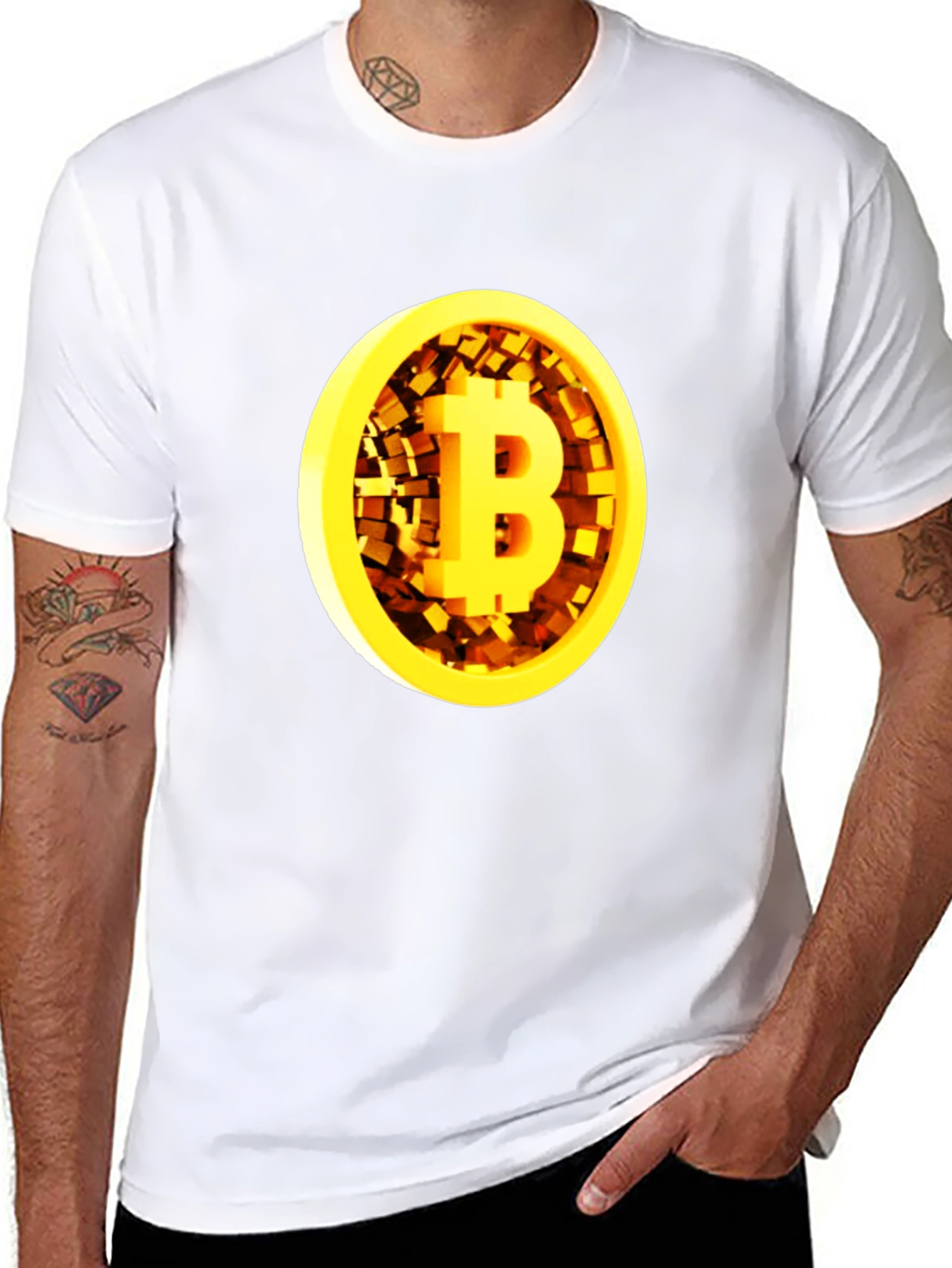 Bitcoin Black T-Shirt - Crypto Currency Graphic Tee