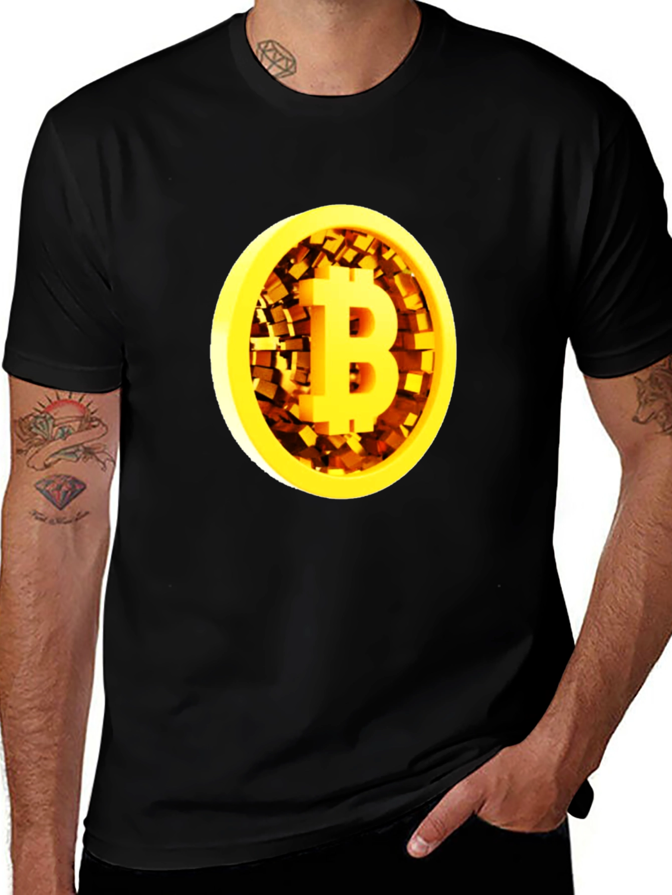 Bitcoin Black T-Shirt - Crypto Currency Graphic Tee