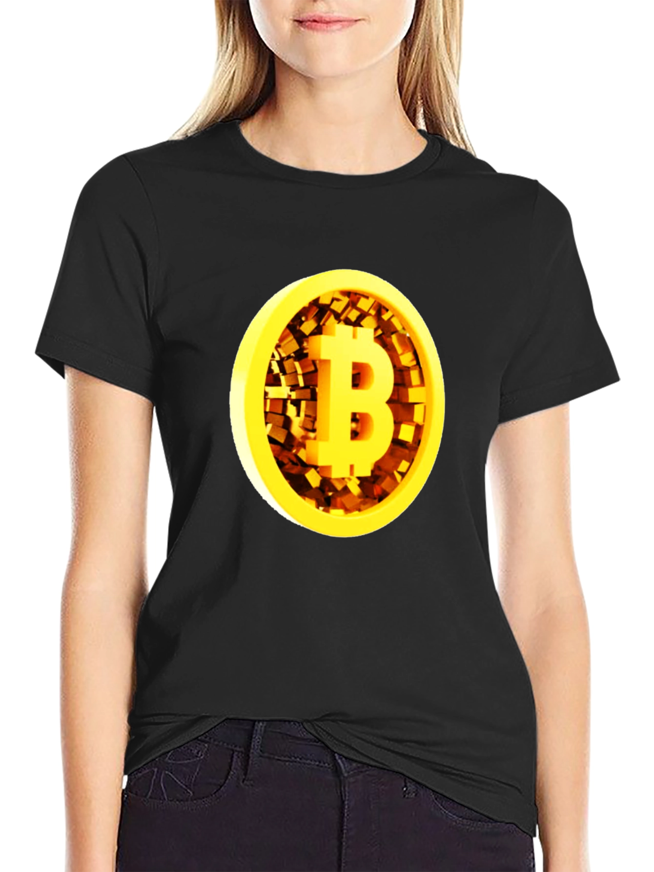 Bitcoin Black T-Shirt - Crypto Currency Graphic Tee