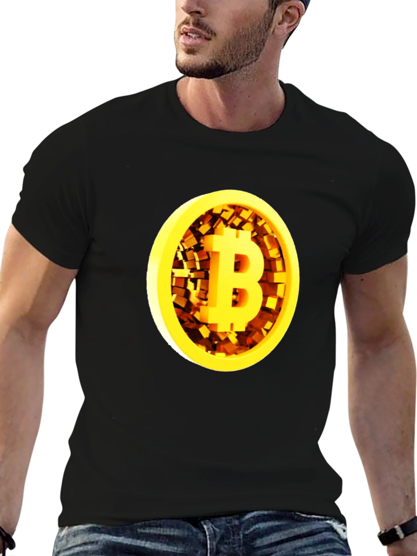 Bitcoin Black T-Shirt - Crypto Currency Graphic Tee
