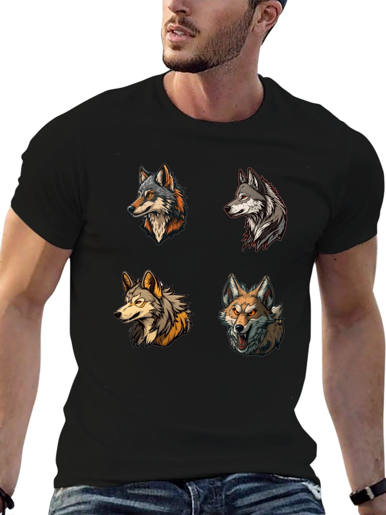 Wolf Pack T-Shirt - Graphic Print Tee