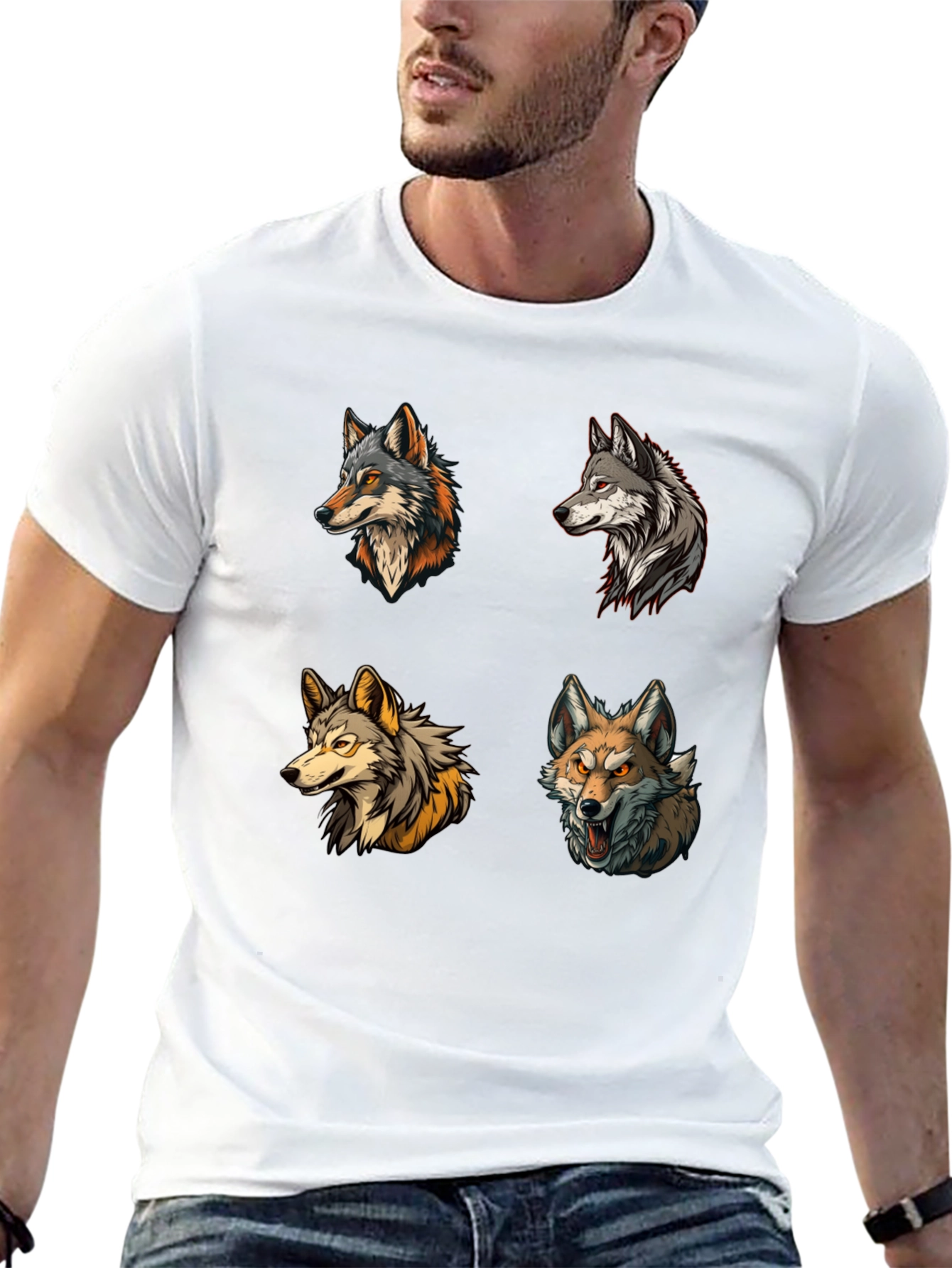 Wolf Pack T-Shirt - Graphic Print Tee