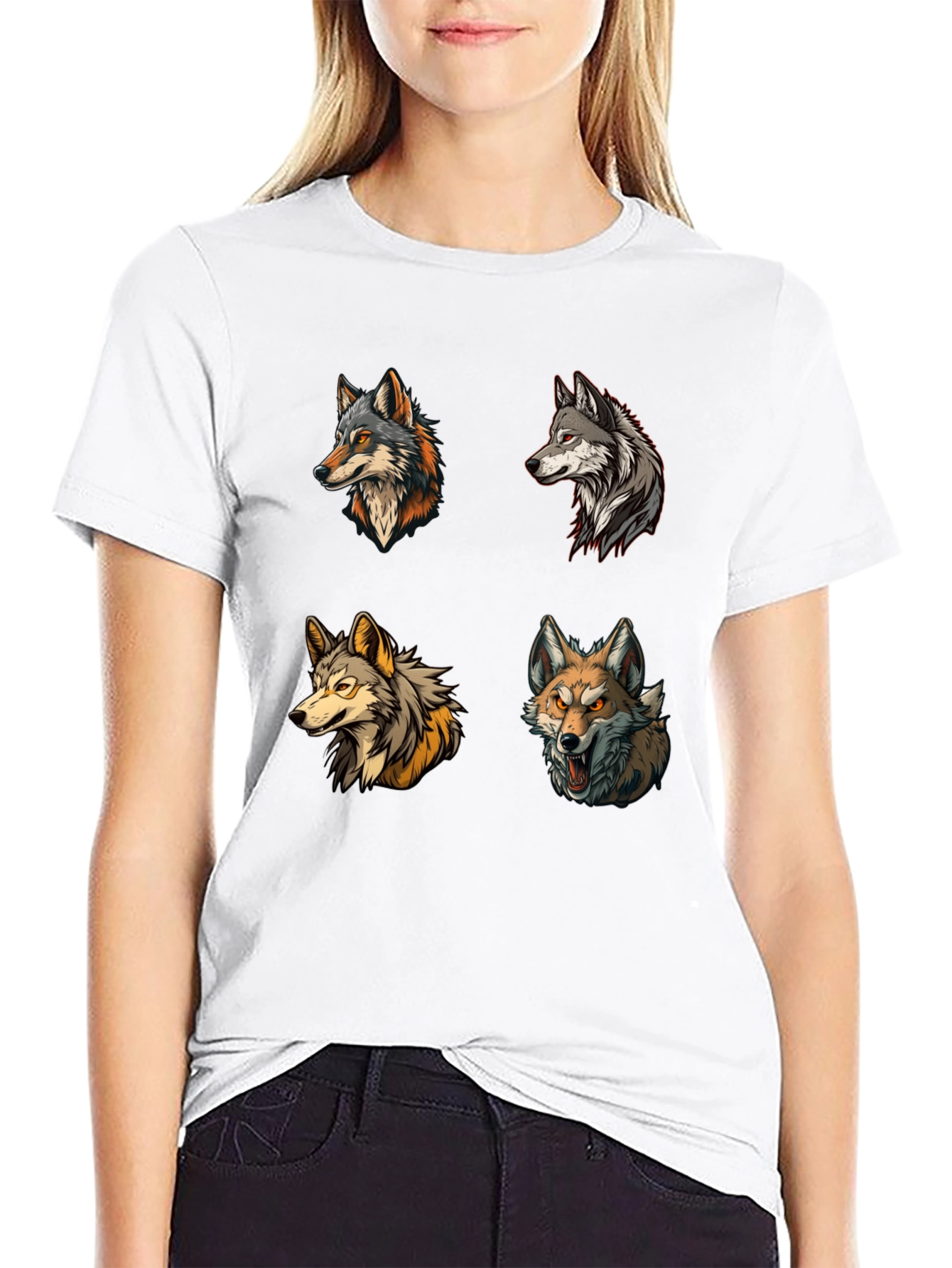 Wolf Pack T-Shirt - Graphic Print Tee