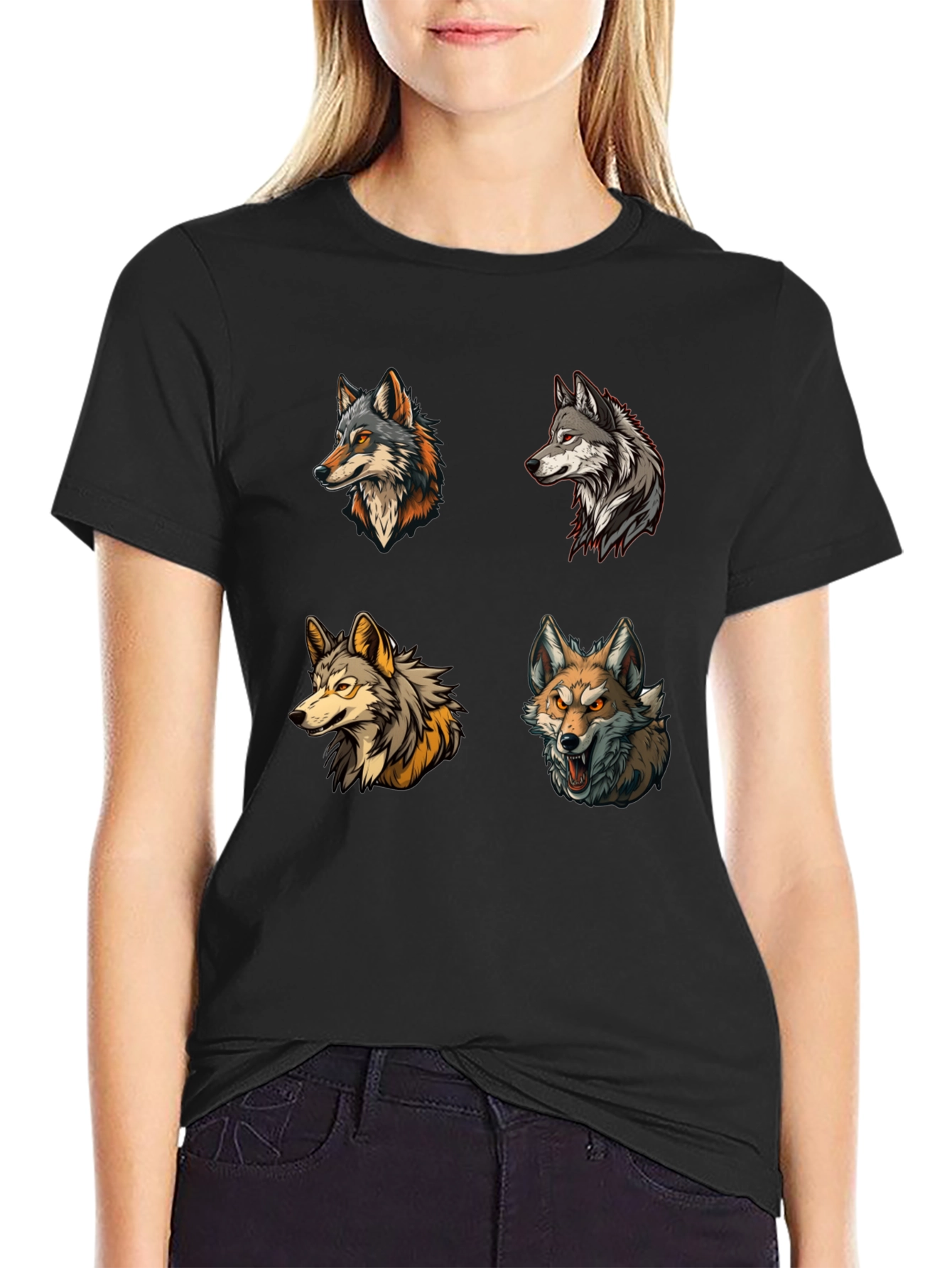 Wolf Pack T-Shirt - Graphic Print Tee
