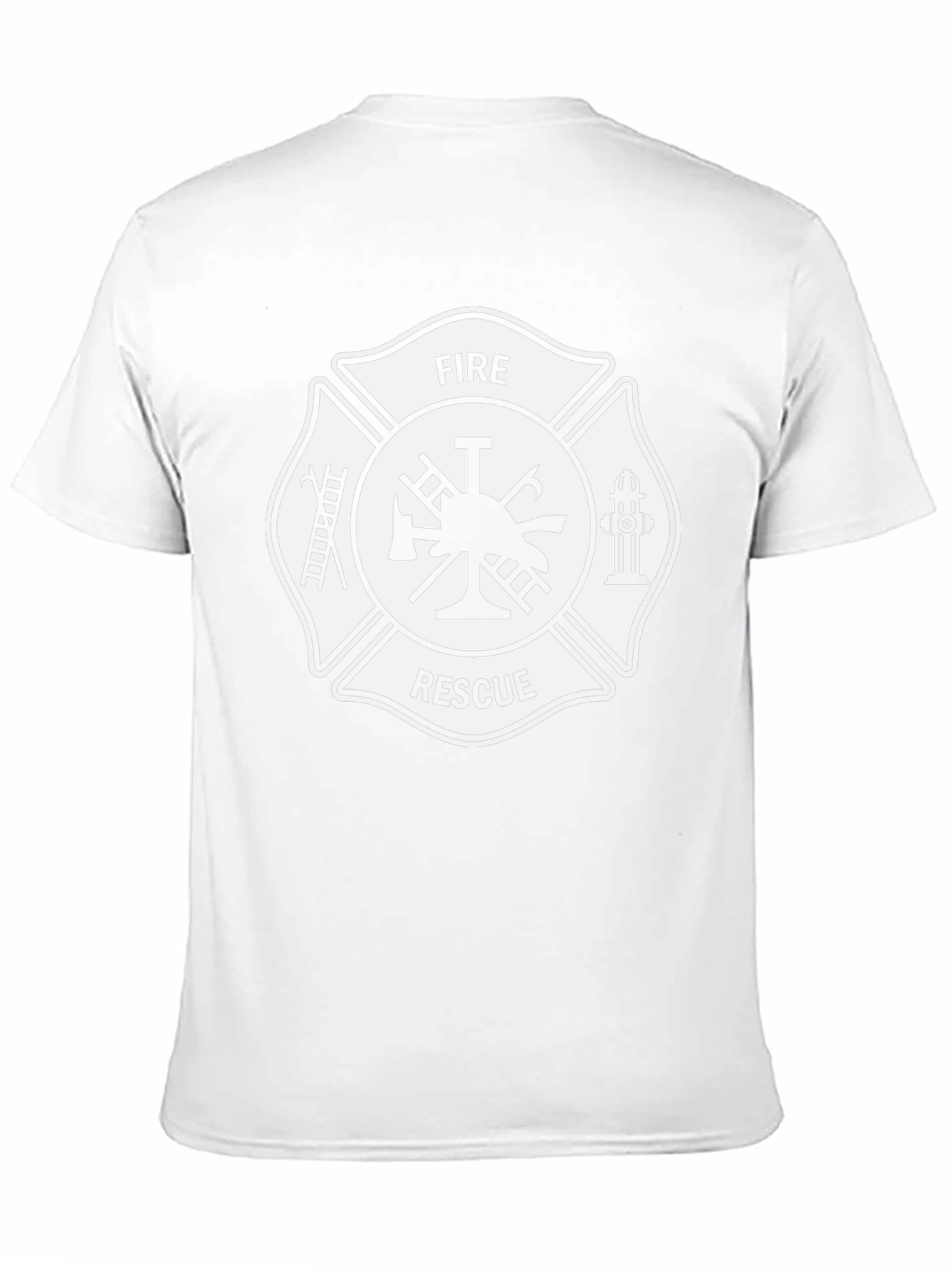 Fire Rescue Maltese Cross Graphic Tee - Black