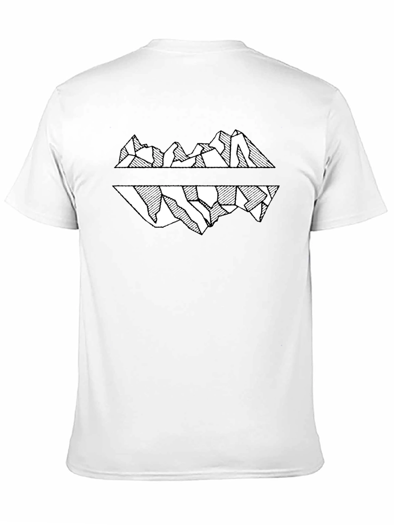Mountain Reflection Graphic Tee - Black Cotton T-Shirt