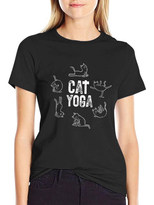 Cat Yoga T-Shirt - Relaxed Fit