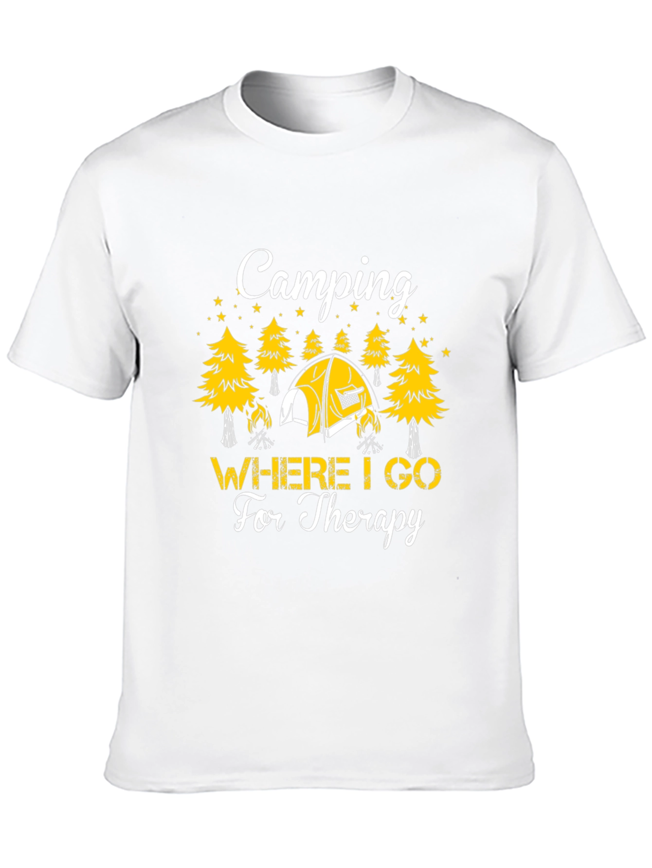 Camping Therapy T-Shirt - Unisex Black Tee
