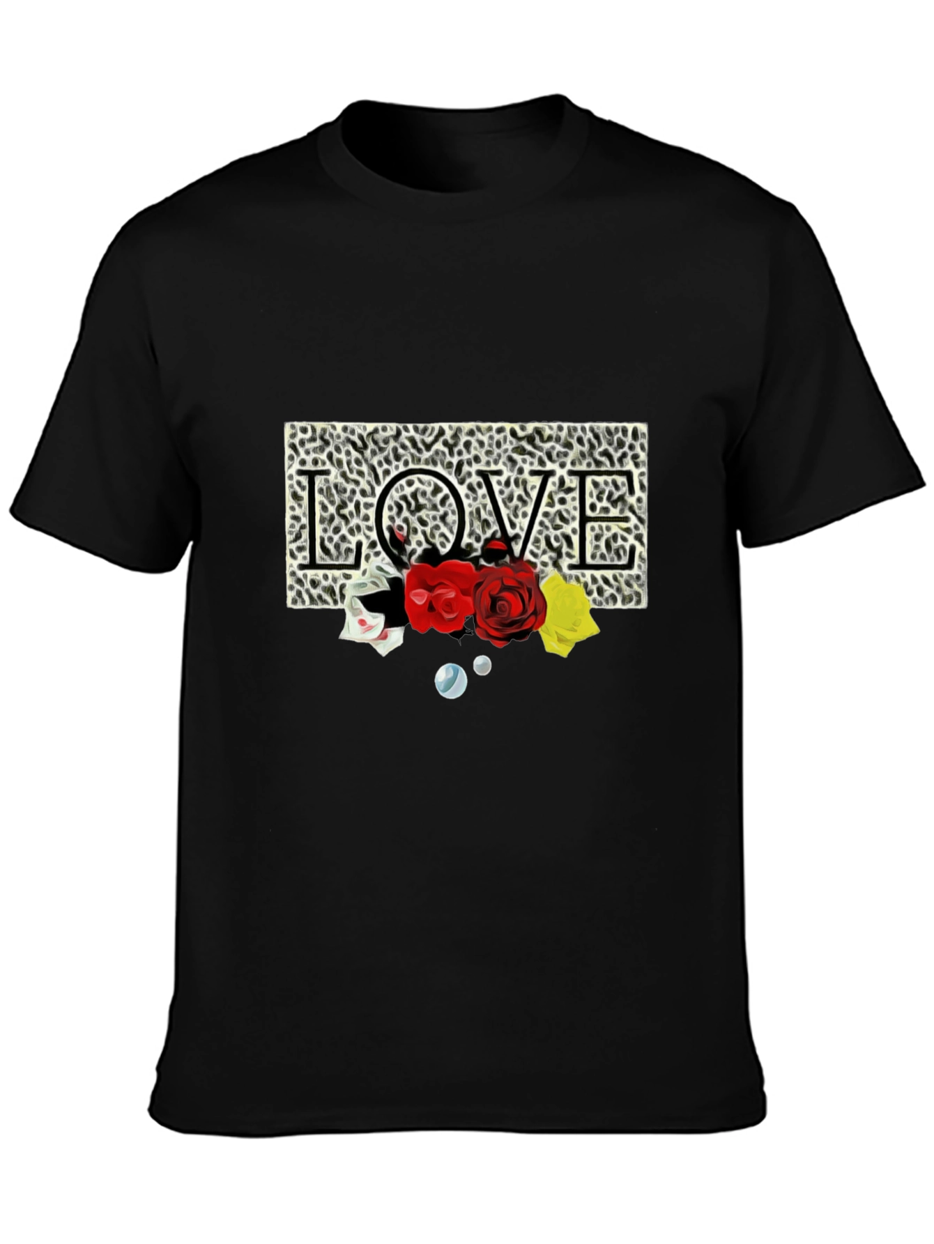 Leopard Love Roses Graphic T-Shirt