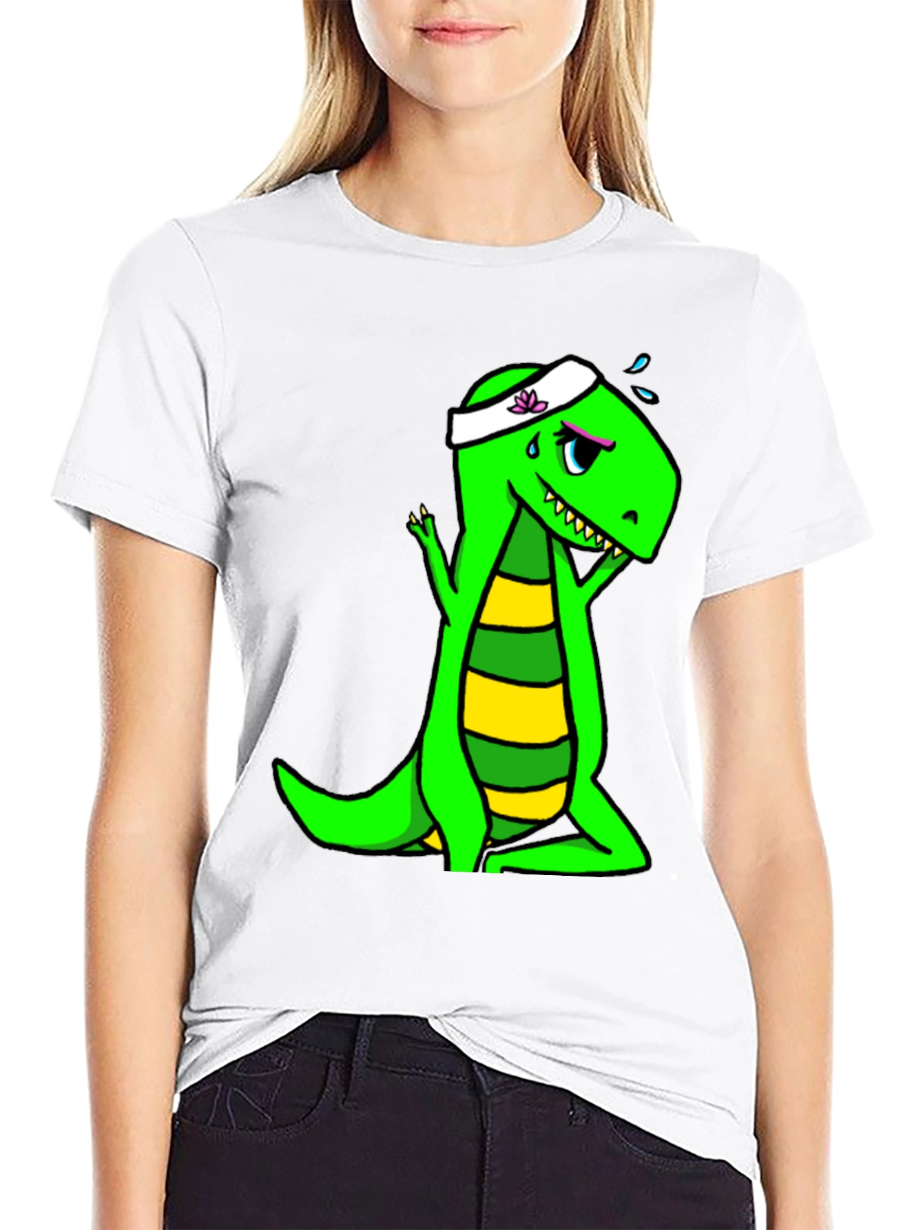 Dino Yoga Black T-Shirt