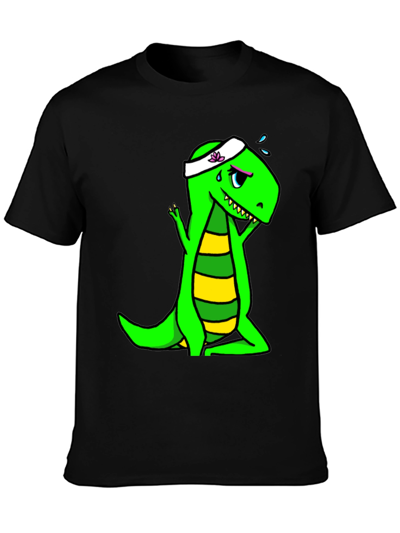 Dino Yoga Black T-Shirt