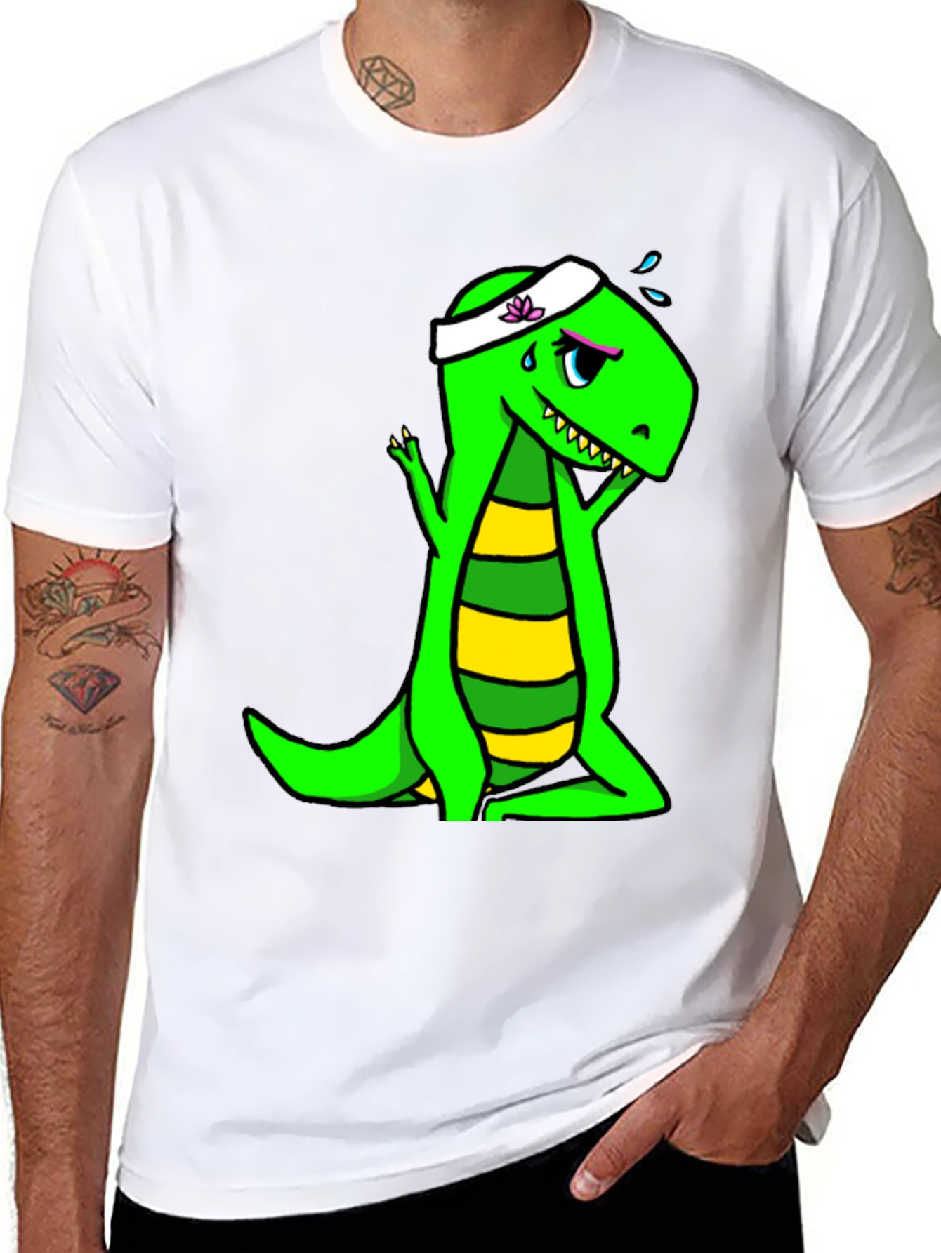Dino Yoga Black T-Shirt