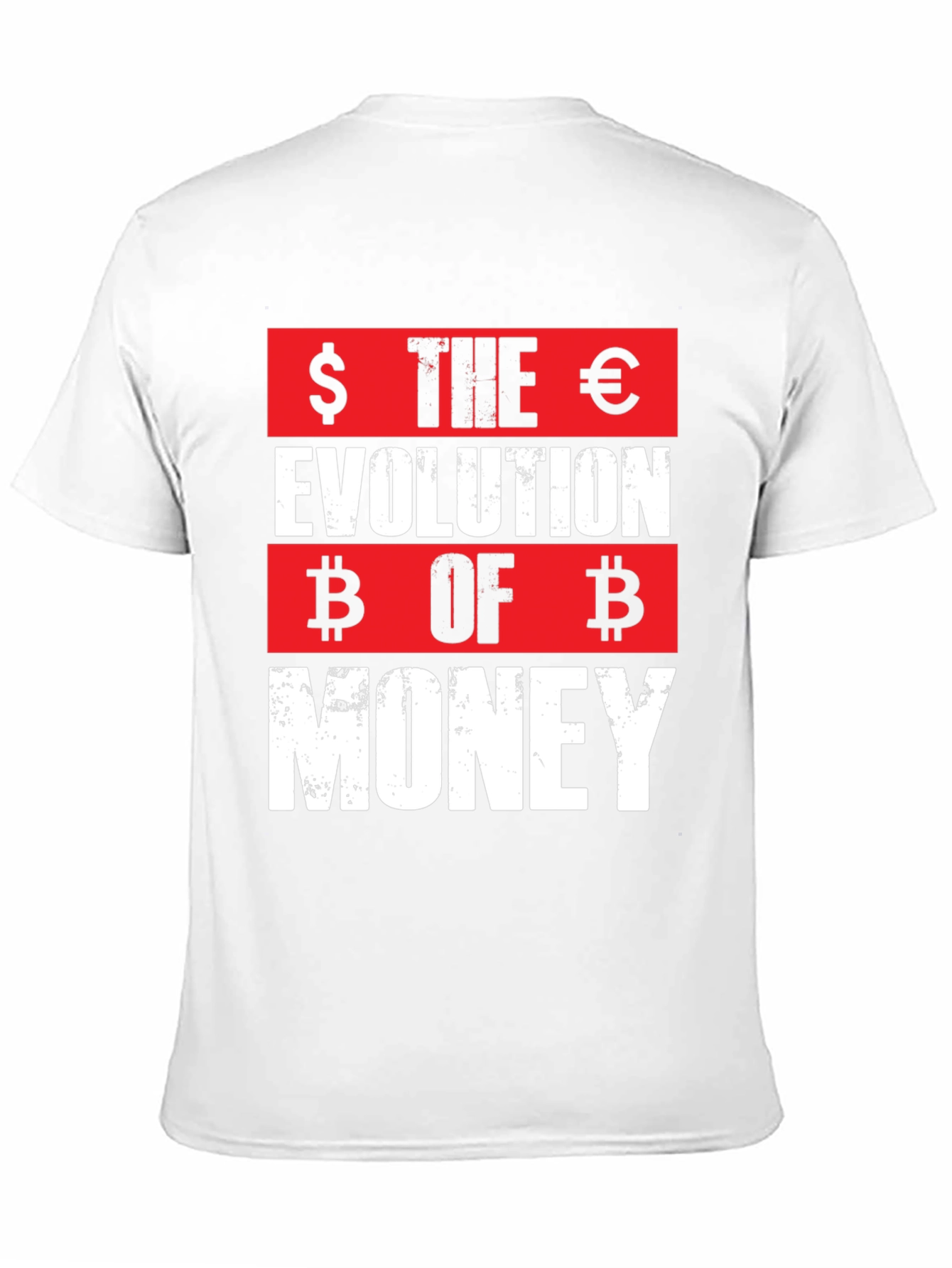 The Evolution of Money T-Shirt - Bitcoin Dollar Euro