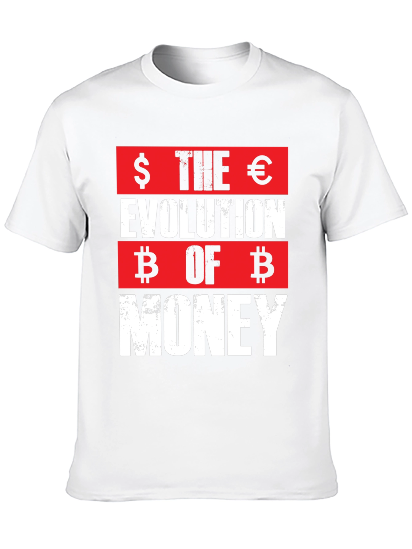 The Evolution of Money T-Shirt - Bitcoin Dollar Euro