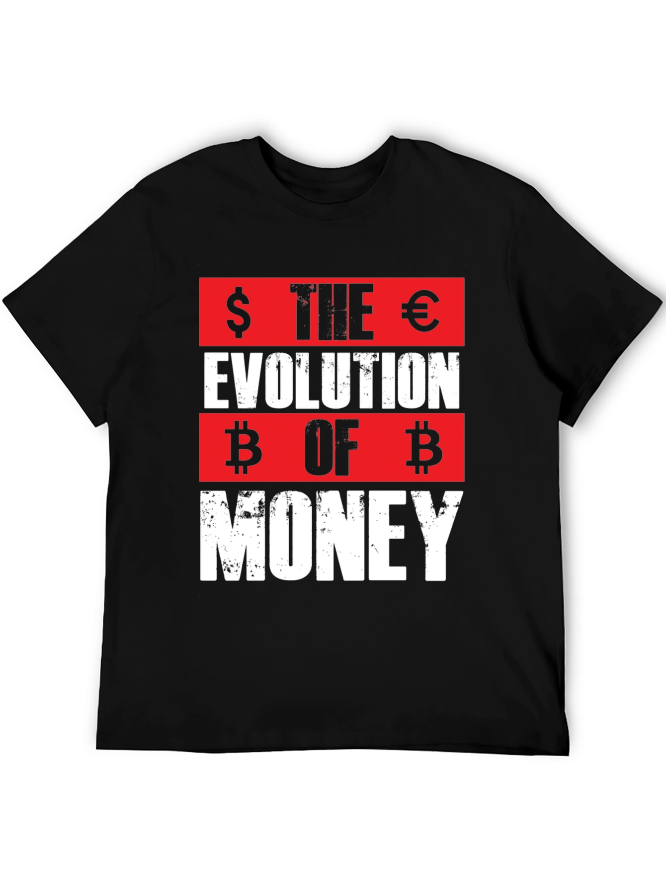 The Evolution of Money T-Shirt - Bitcoin Dollar Euro