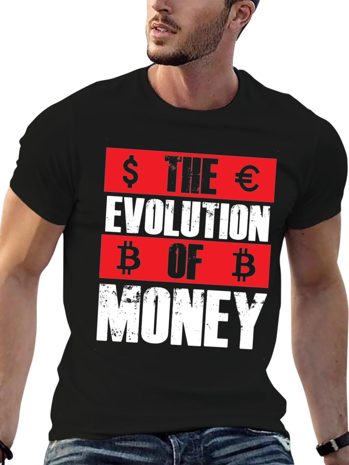 The Evolution of Money T-Shirt - Bitcoin Dollar Euro