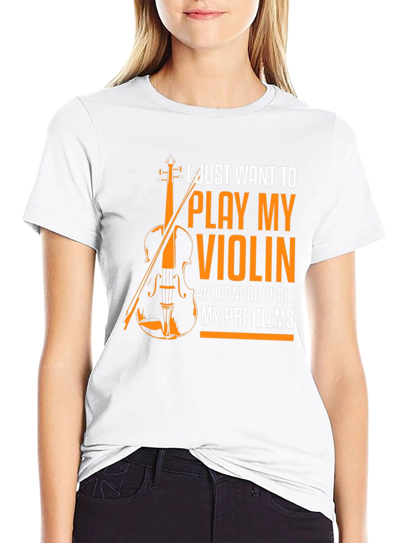 Violin Player Graphic T-Shirt: Ignore My Problems Tee
