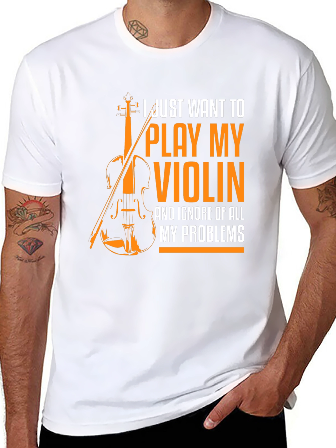 Violin Player Graphic T-Shirt: Ignore My Problems Tee