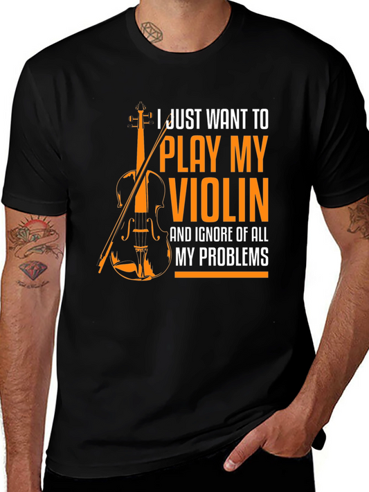 Violin Player Graphic T-Shirt: Ignore My Problems Tee
