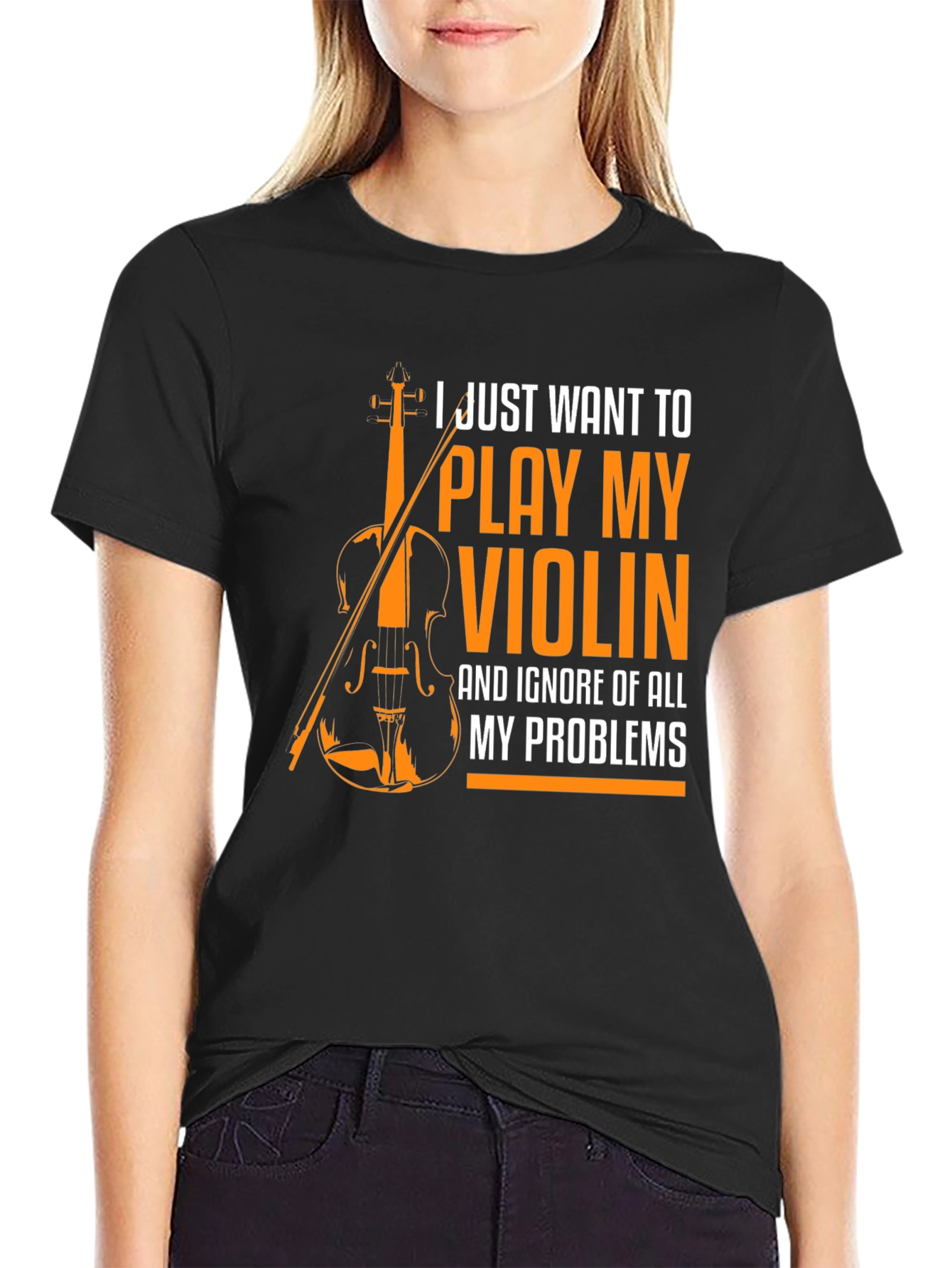 Violin Player Graphic T-Shirt: Ignore My Problems Tee