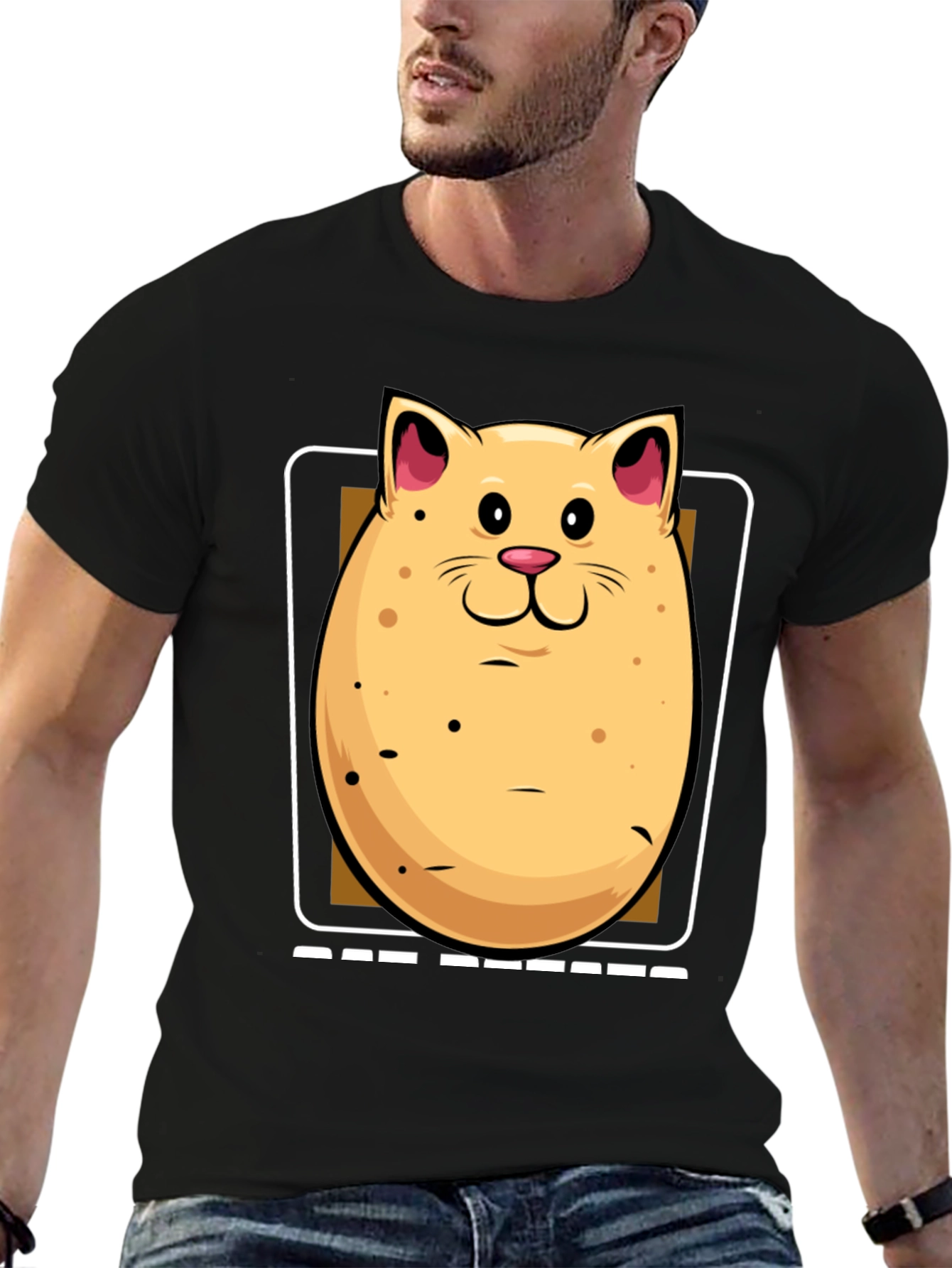 Potato Cat Graphic Tee - Funny & Unique T-Shirt