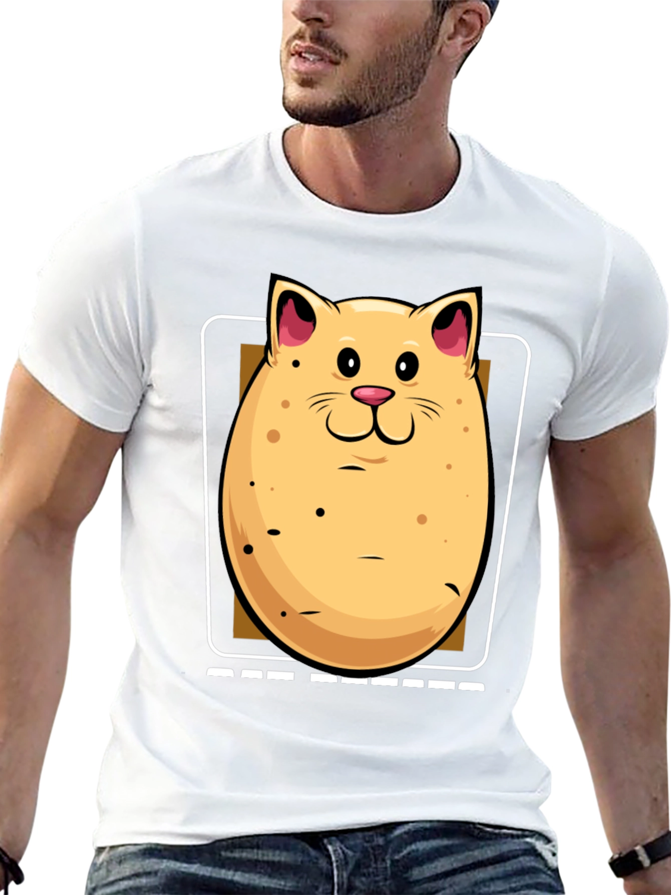 Potato Cat Graphic Tee - Funny & Unique T-Shirt