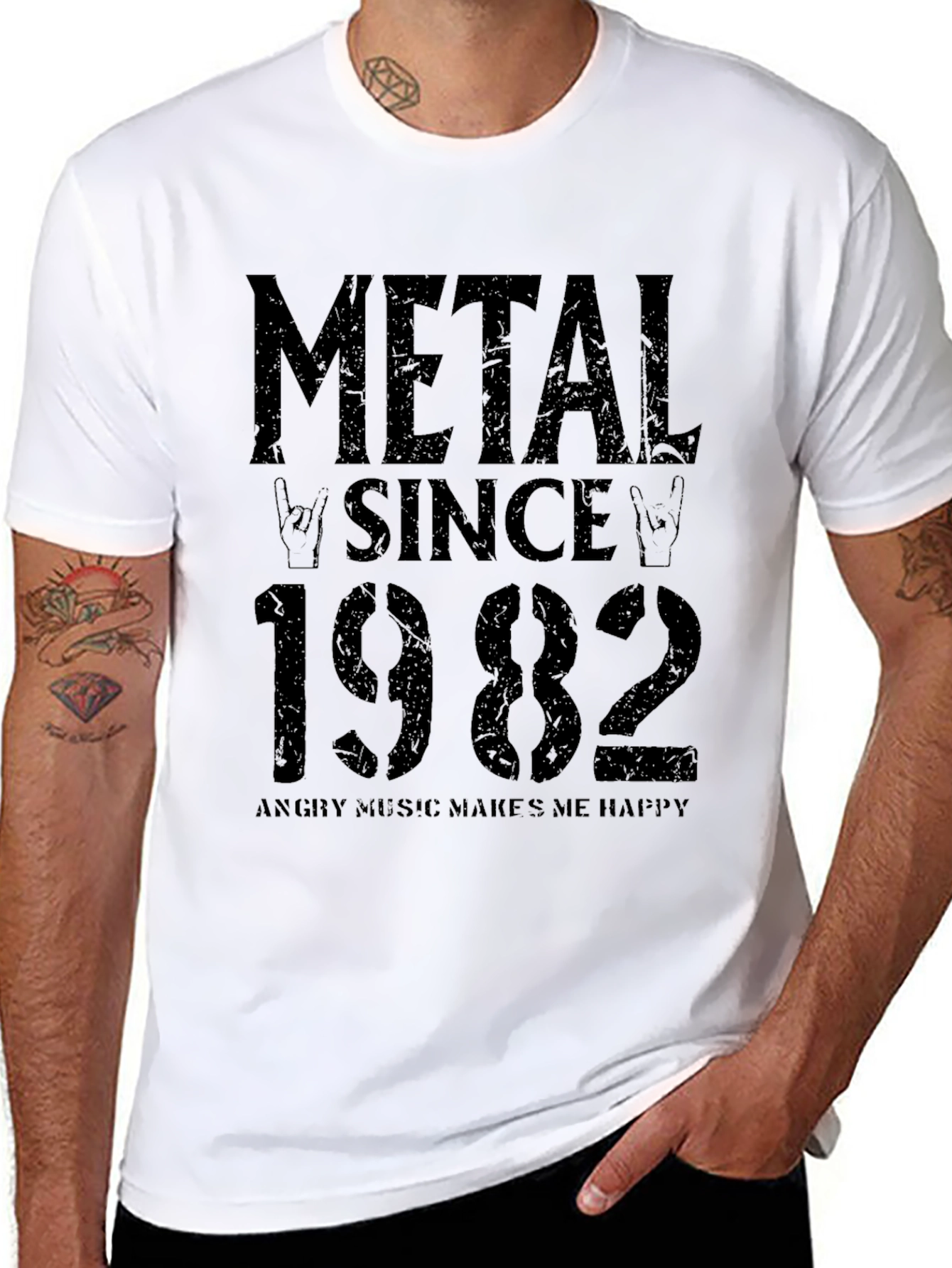 Metal Since 1982 Graphic Tee - Rock Music T-Shirt