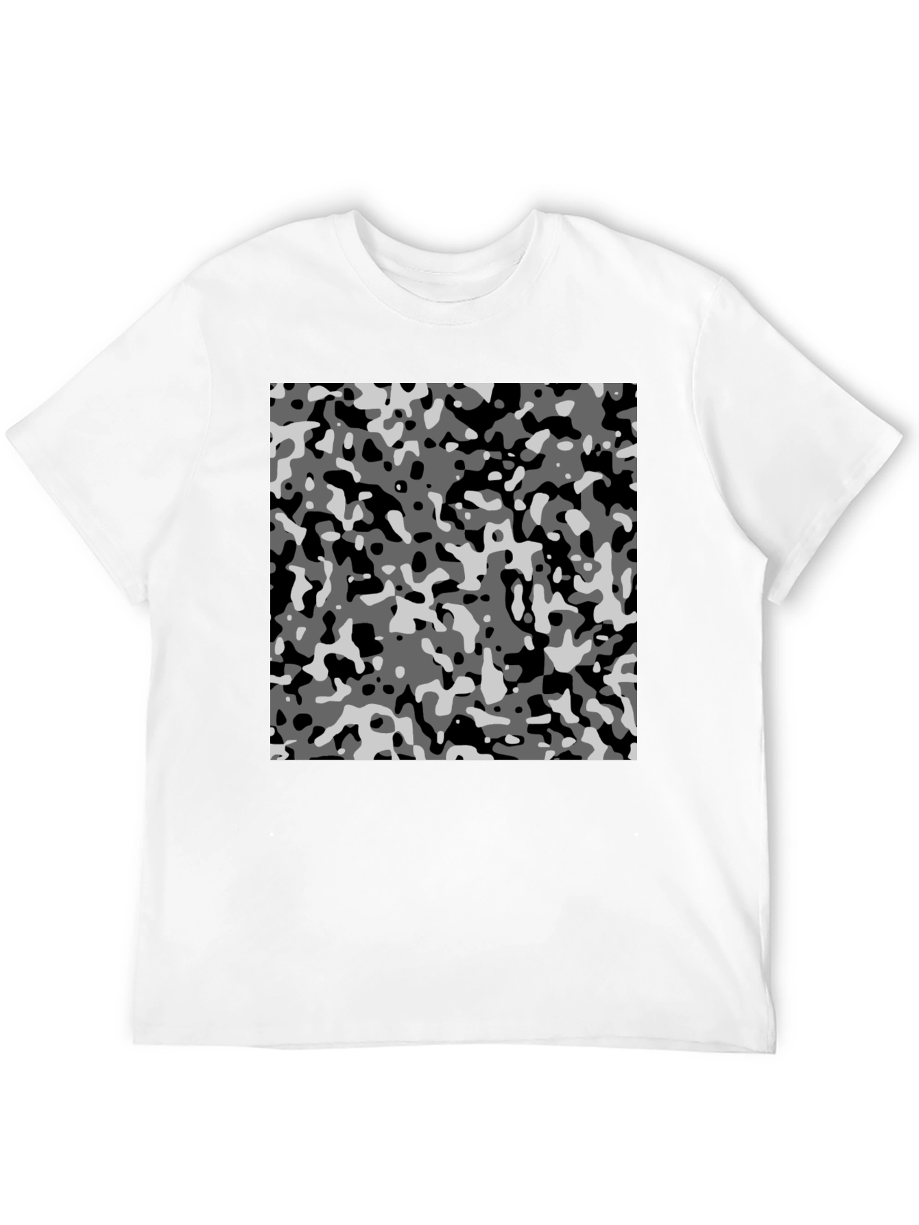 Urban Camo Print Black T-Shirt