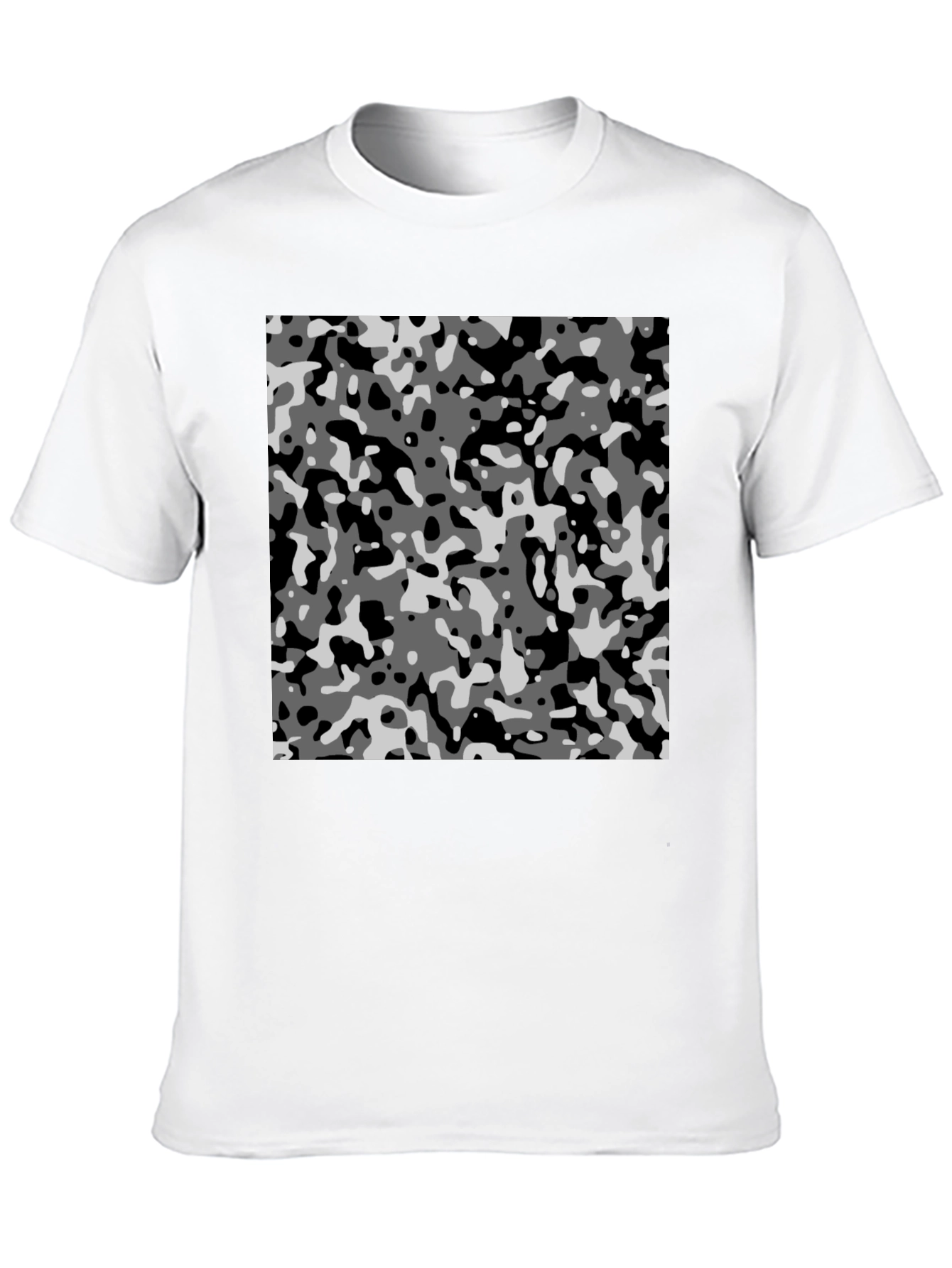 Urban Camo Print Black T-Shirt