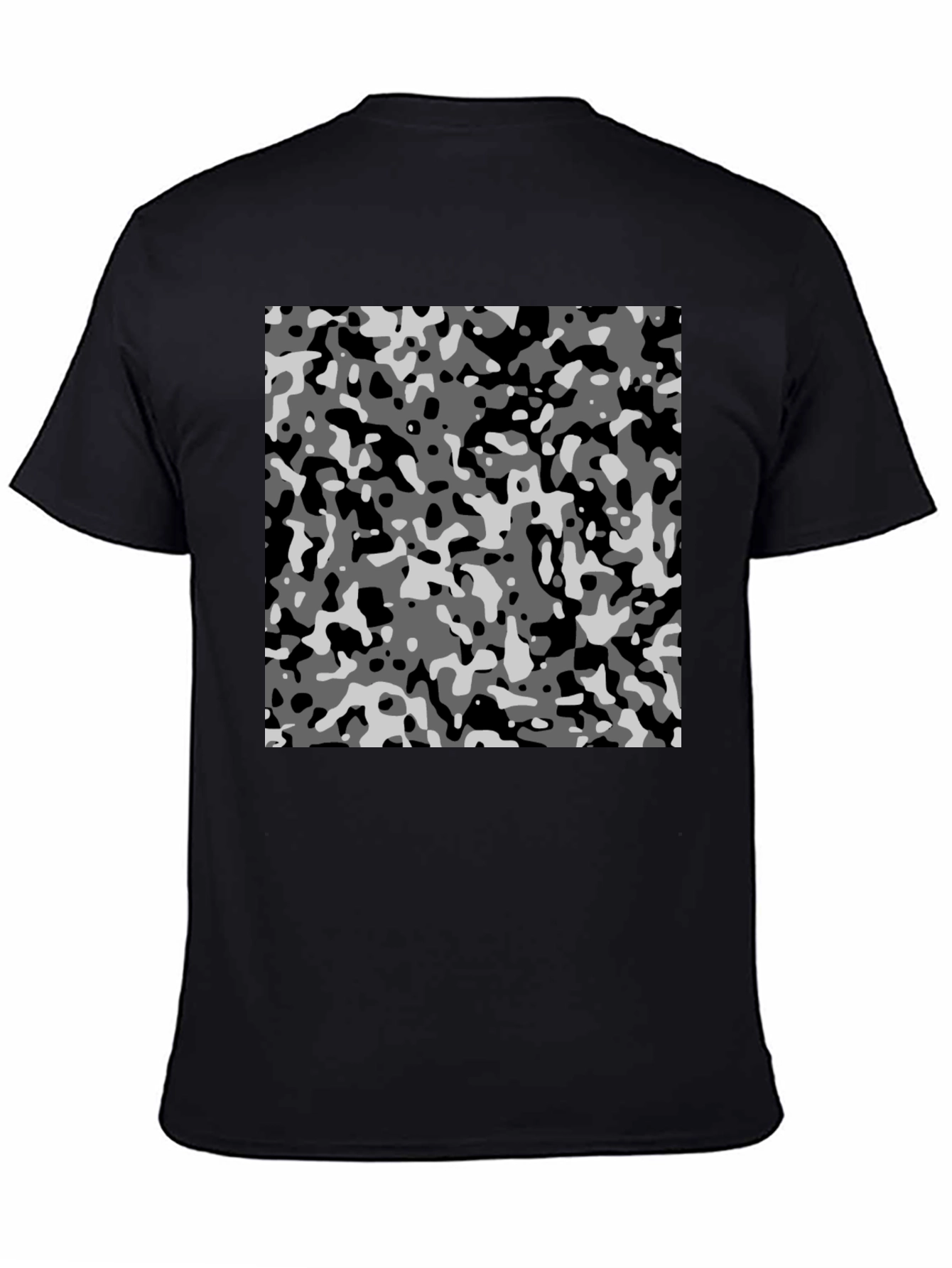 Urban Camo Print Black T-Shirt