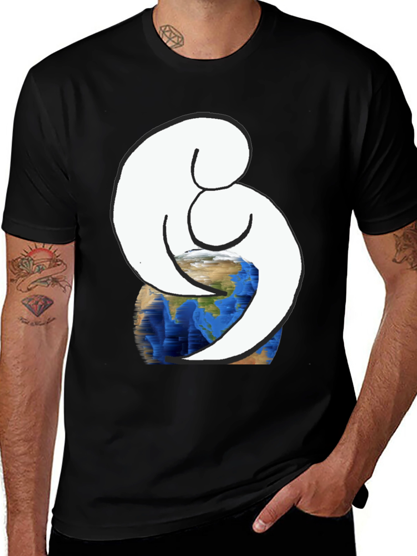 Embrace Earth Black Graphic Tee